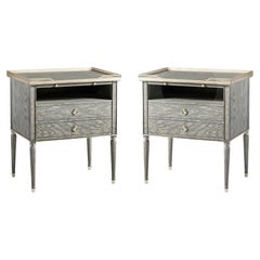 Pair of French Modern Louis Nightstands