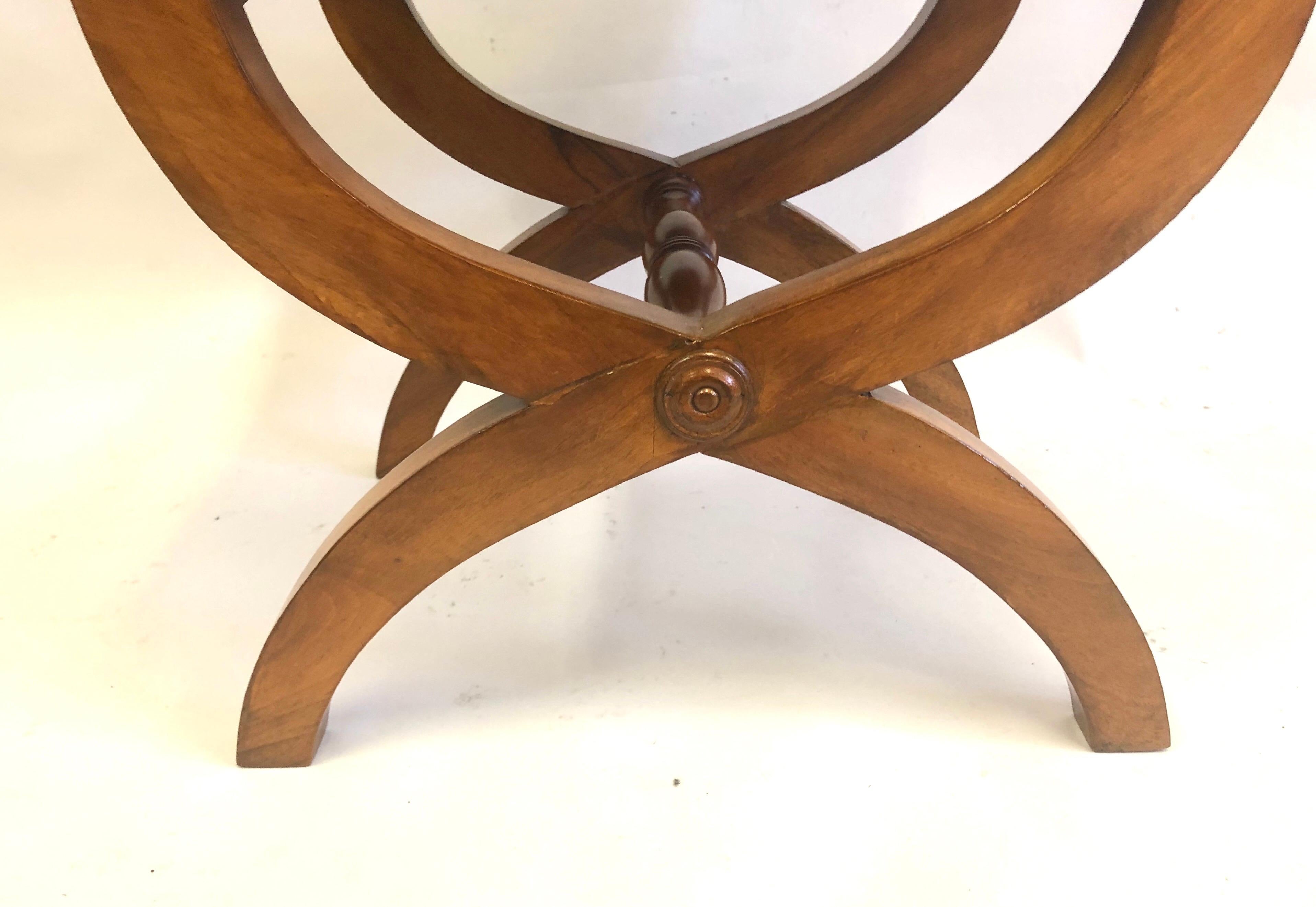 Pair of French Modern Neoclassical Stools / Benches Attributed to Andre Arbus For Sale 4