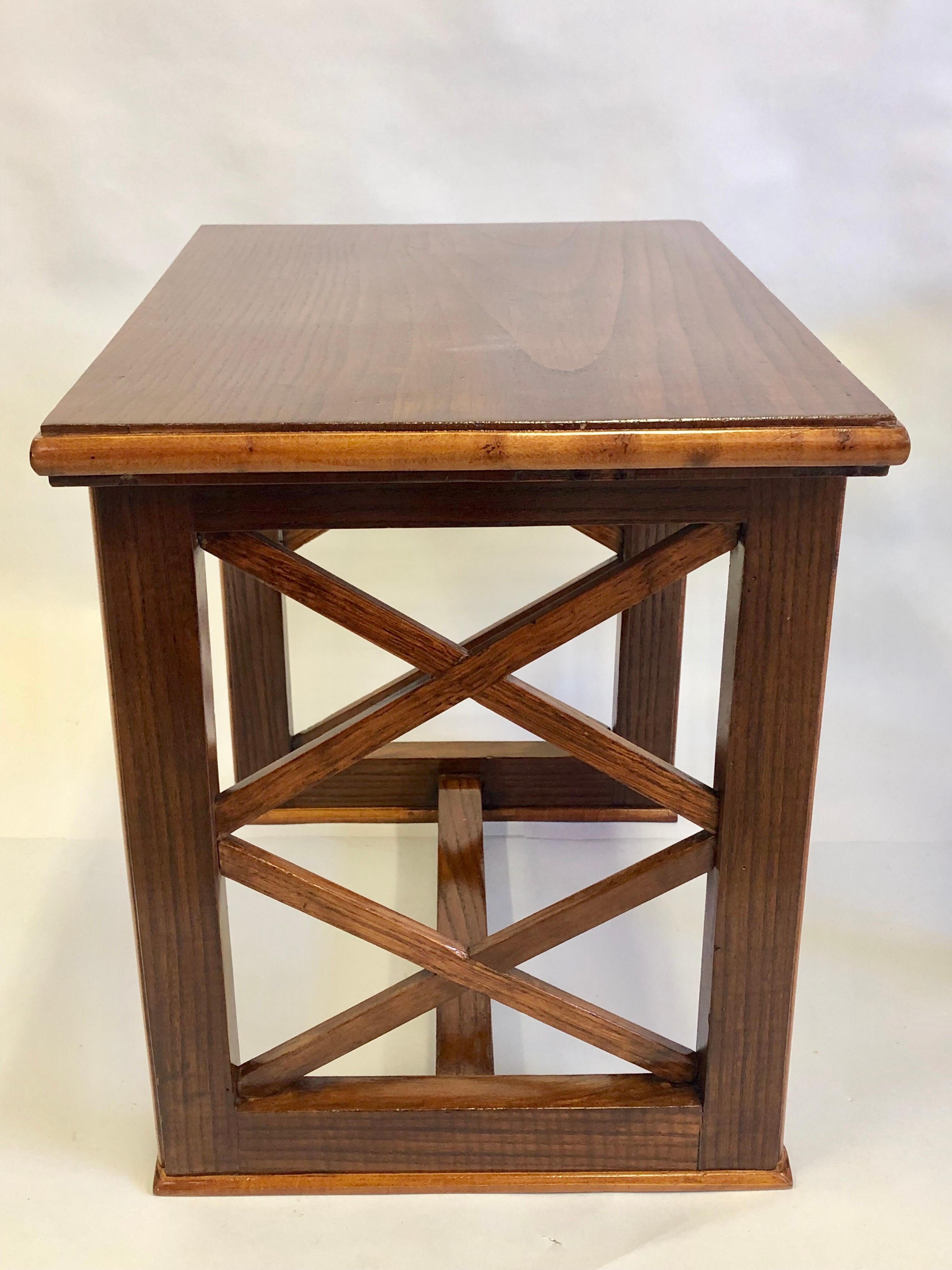 Pair of French Modern Neoclassical Wood End or Side Tables, Andre Arbus 9