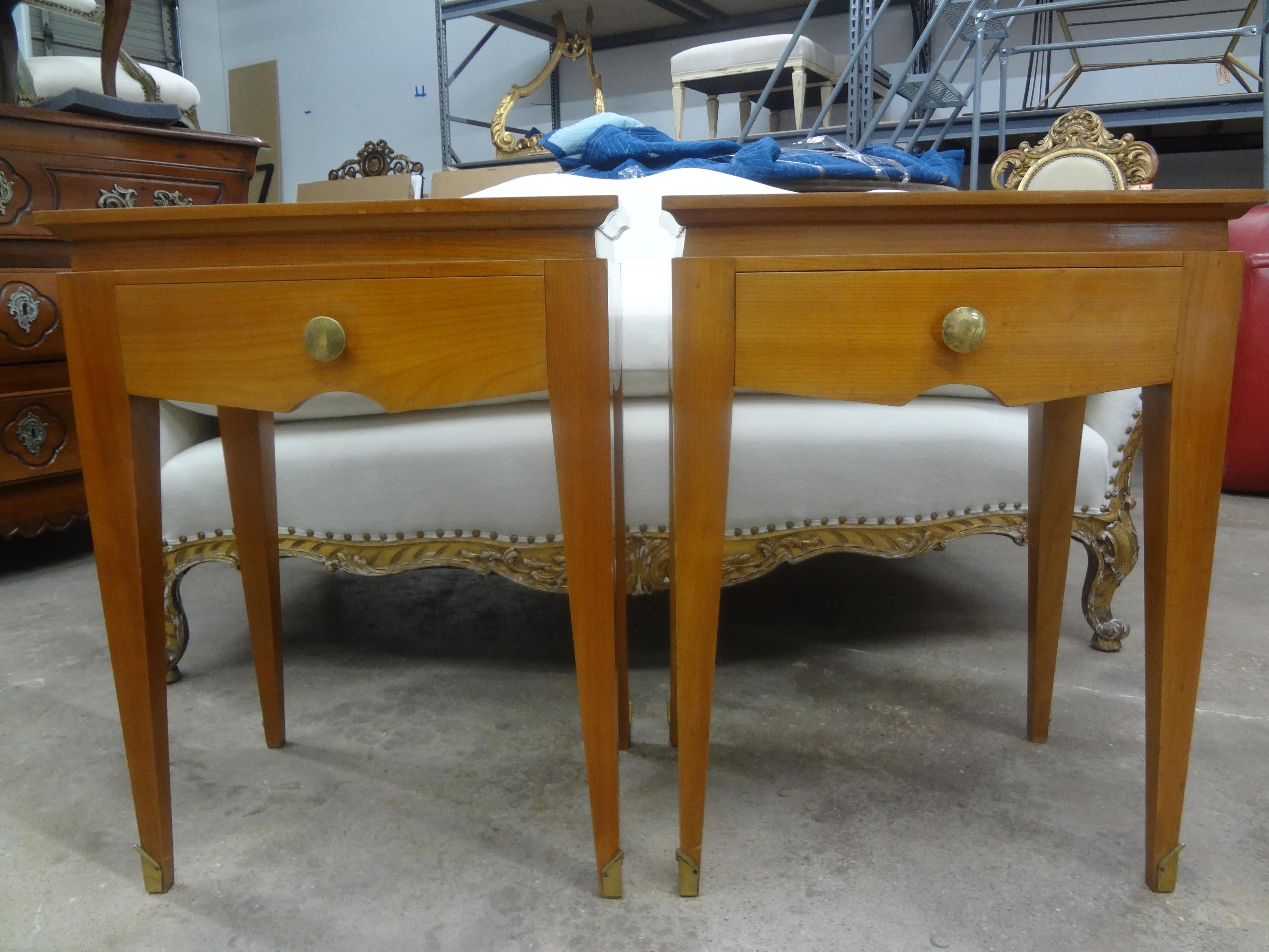 Pair of French Modern Nightstands or Tables by Jean Pascaud For Sale 7