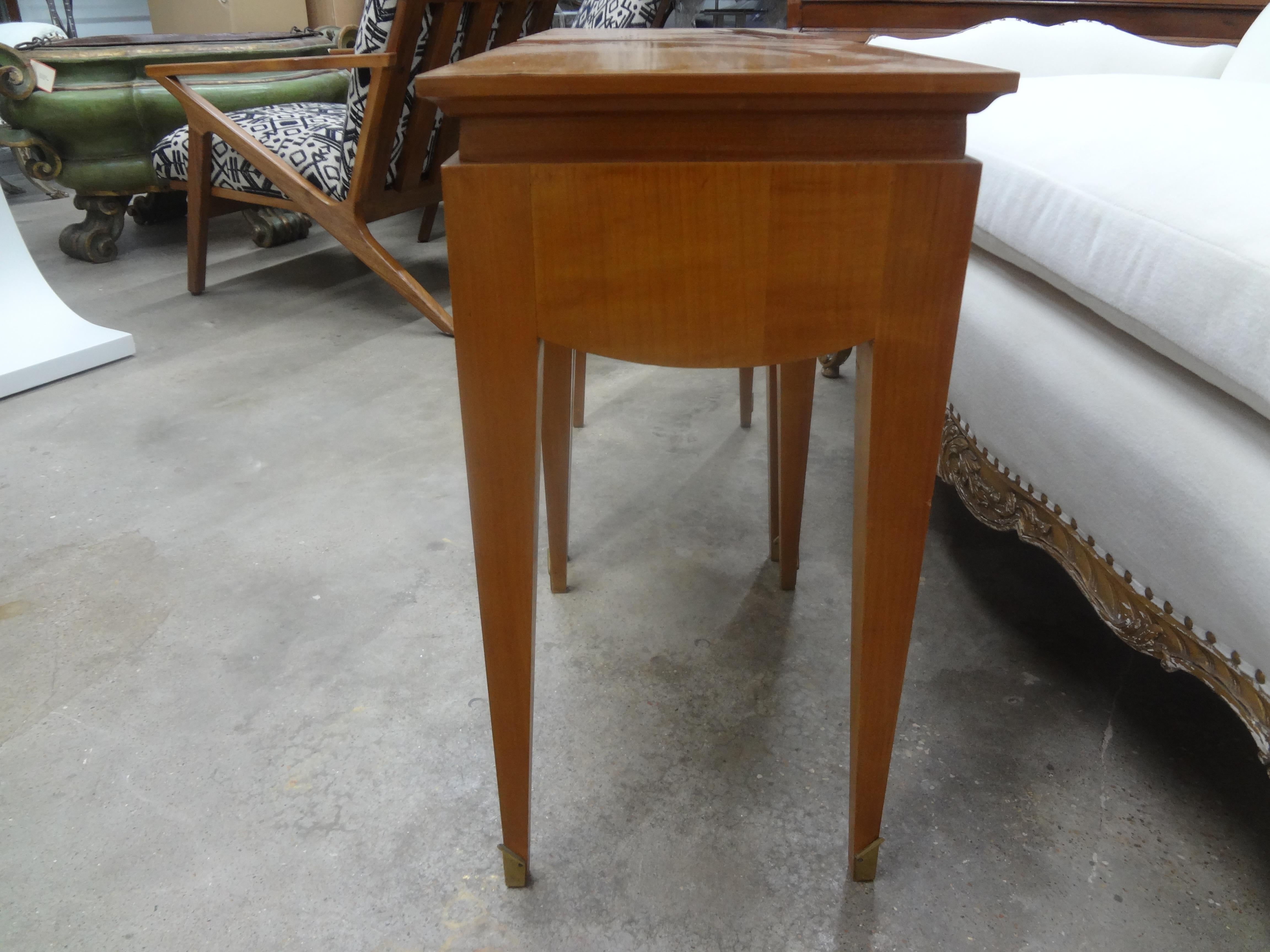 Pair of French Modern Nightstands or Tables by Jean Pascaud In Good Condition For Sale In Houston, TX