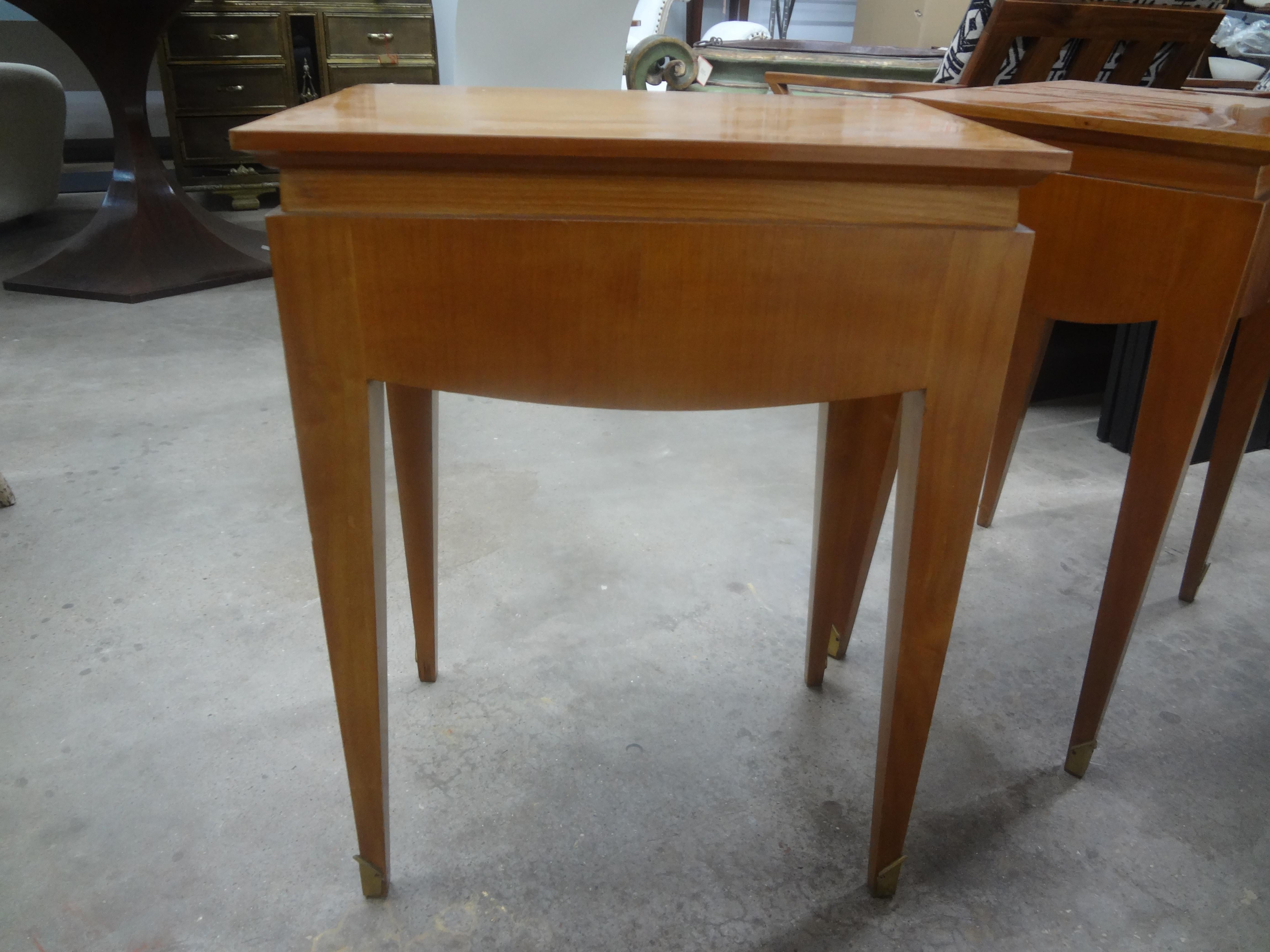 Mid-20th Century Pair of French Modern Nightstands or Tables by Jean Pascaud For Sale