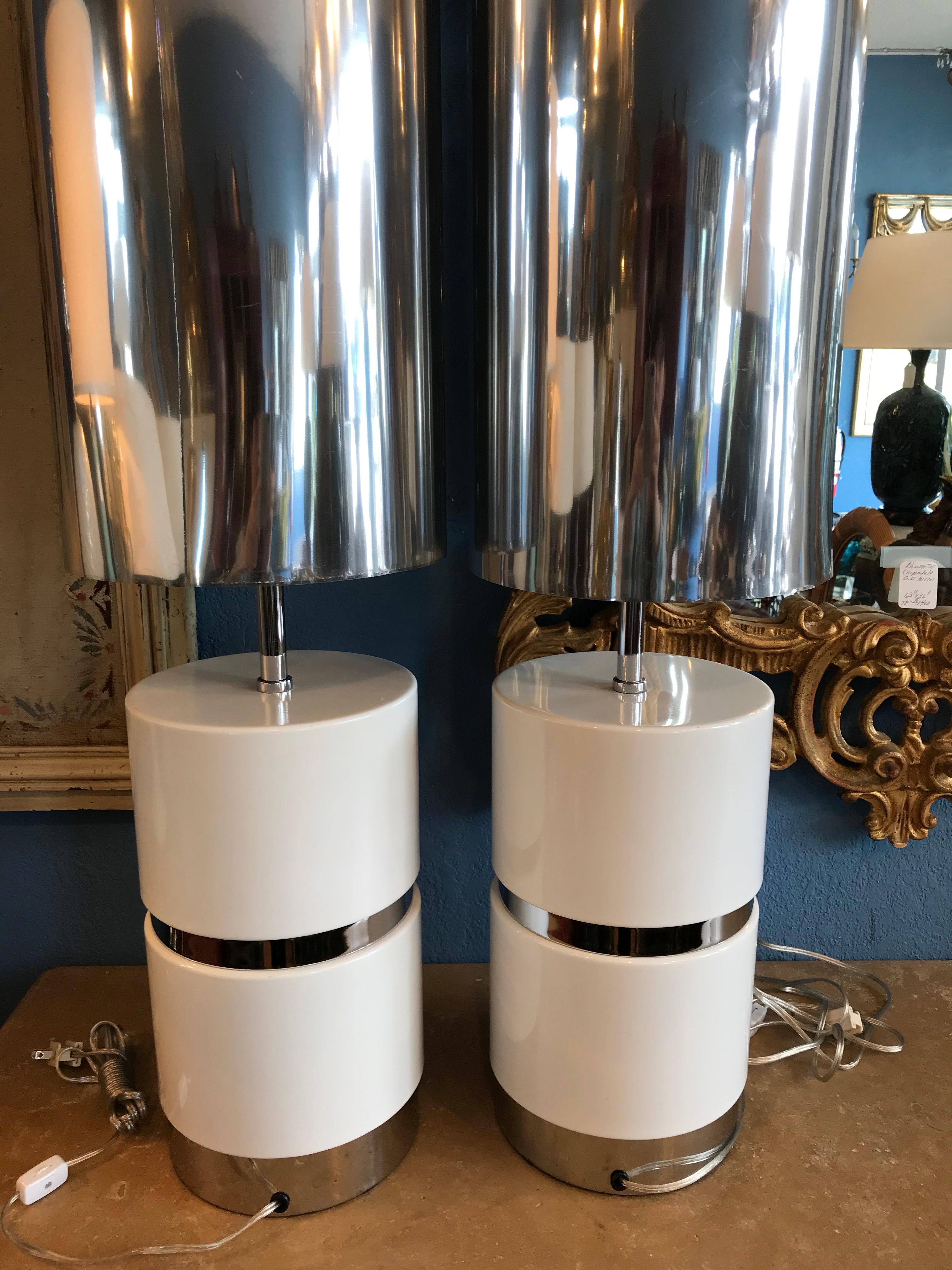 Pair of French Moderne Custom Lamps 4