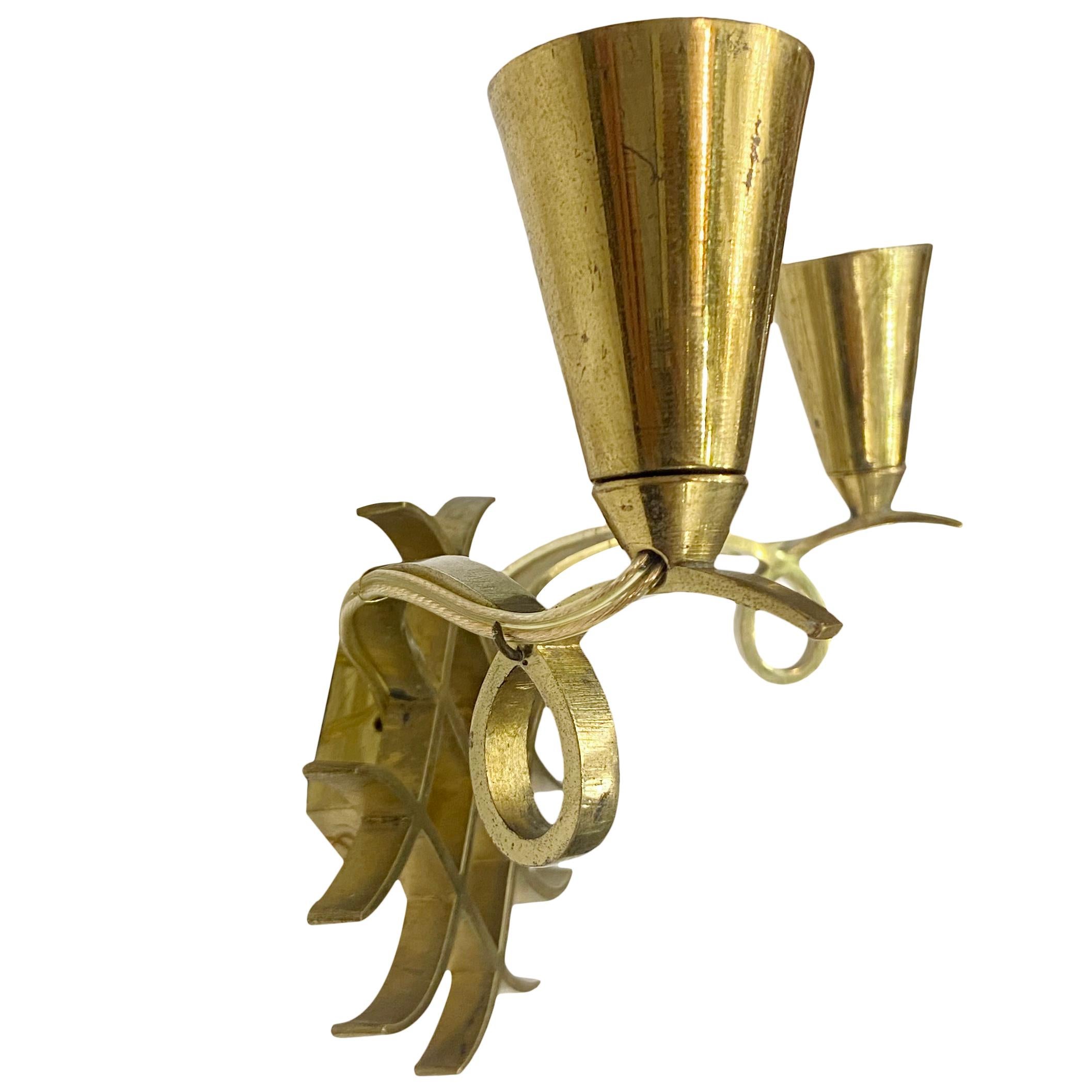 Mid-20th Century Pair of French Moderne Sconces