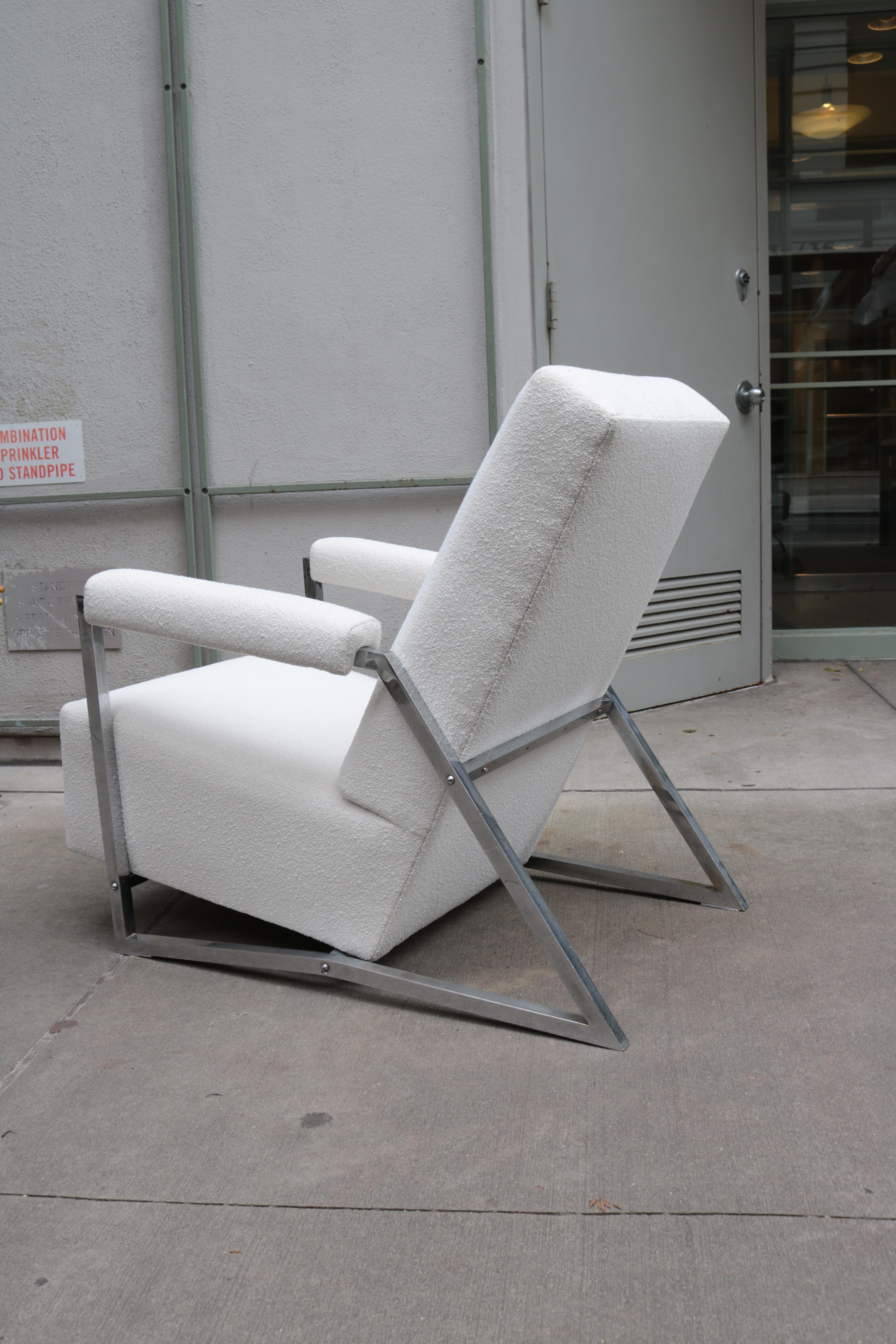 Art Deco Pair of French Modernist Armchairs For Sale