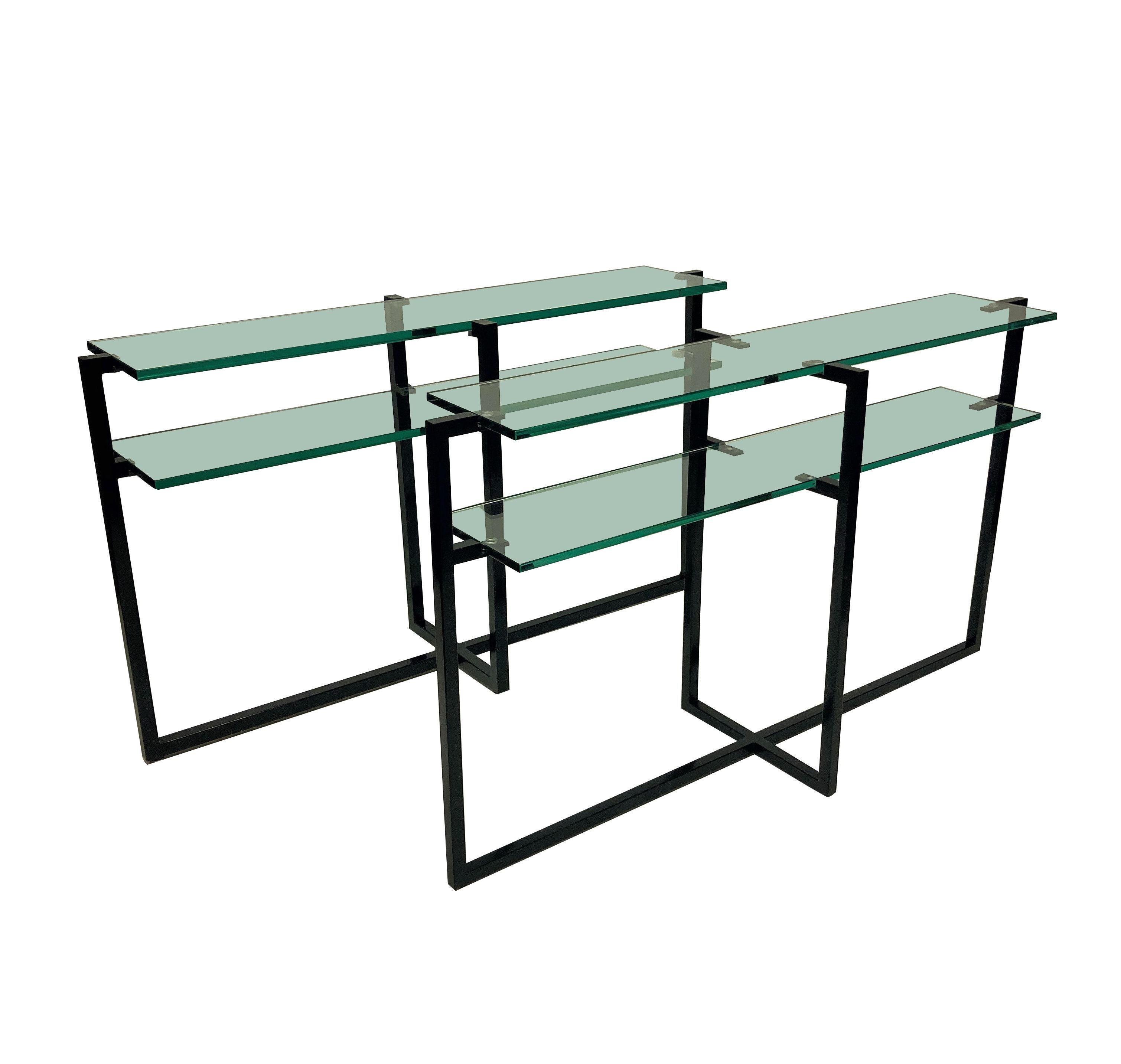 Pair of French Modernist Console Tables For Sale 5
