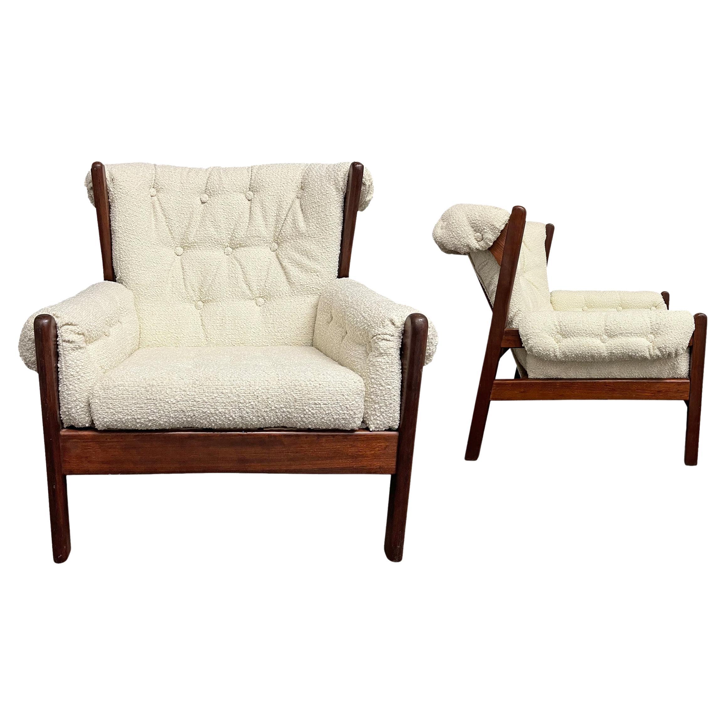 Pair of French Modernist Lounge Chairs For Sale