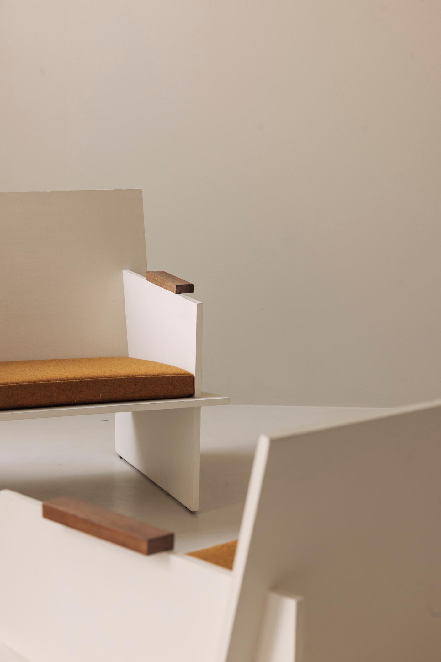 Paire de chaises longues modernistes françaises des années 1950 Bon état - En vente à Antwerp, BE
