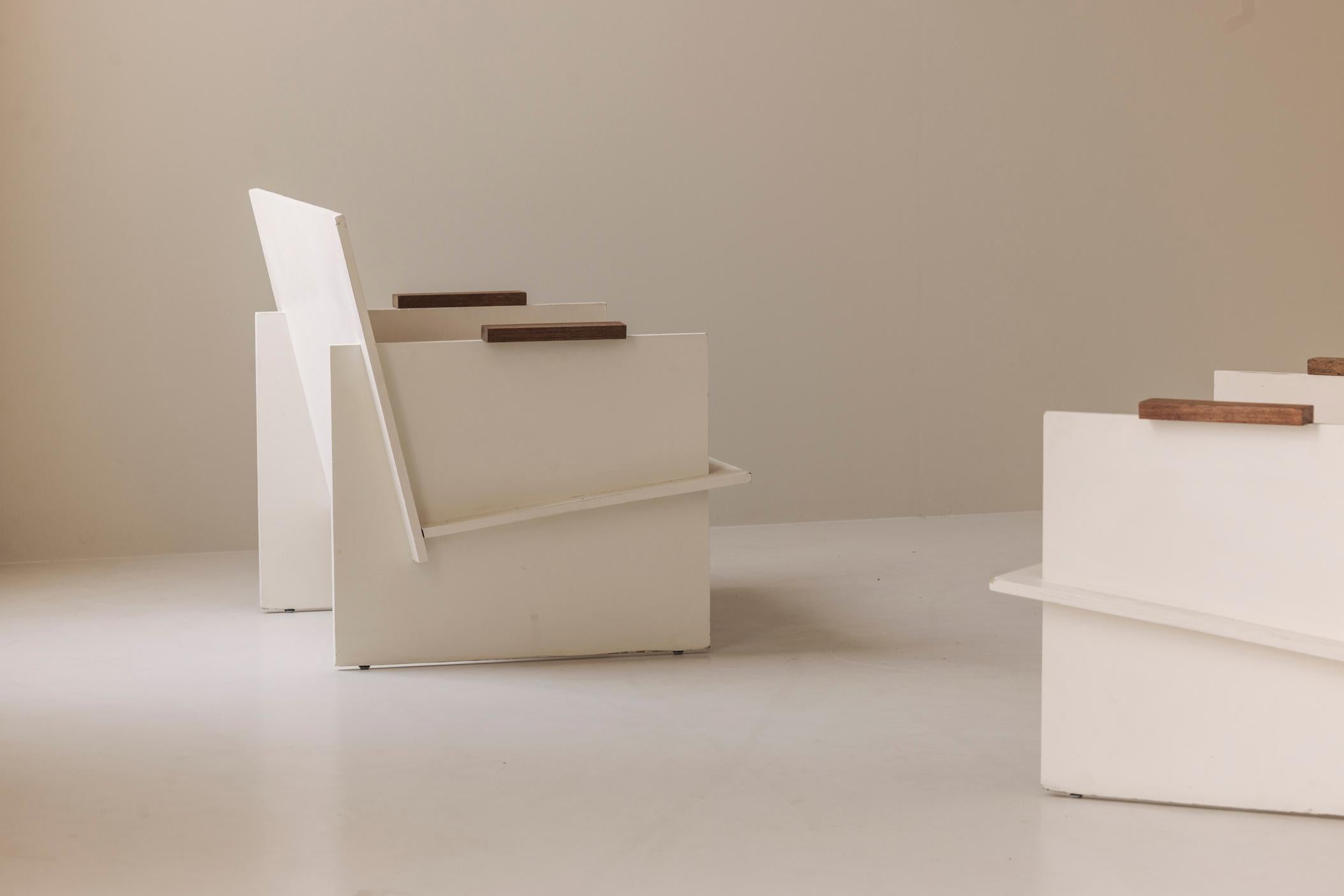 Paire de chaises longues modernistes françaises des années 1950 en vente 2