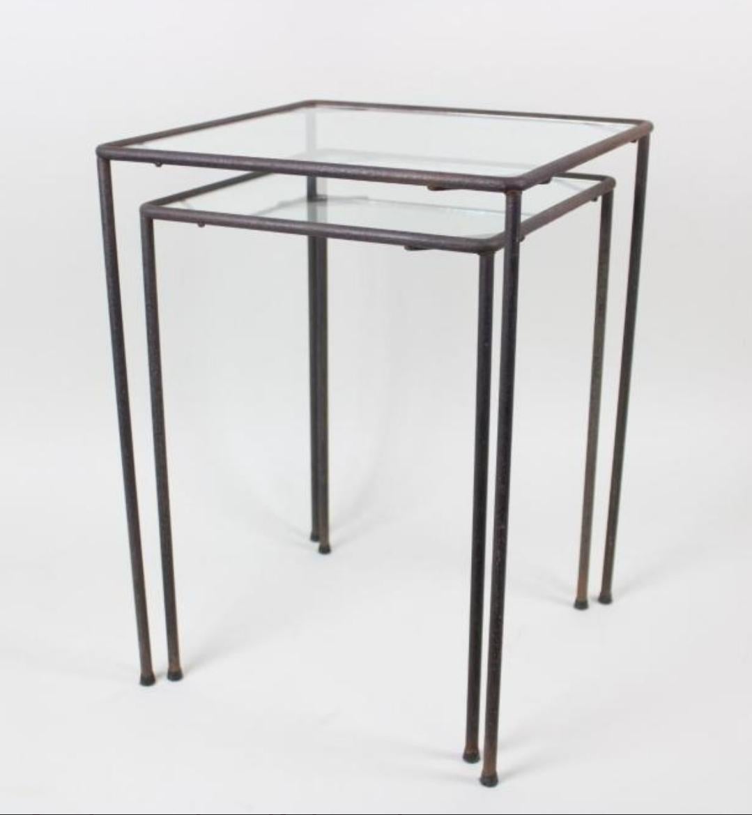 Pair Of French Modernist Occasional Nesting Tables In Good Condition In Hudson, NY