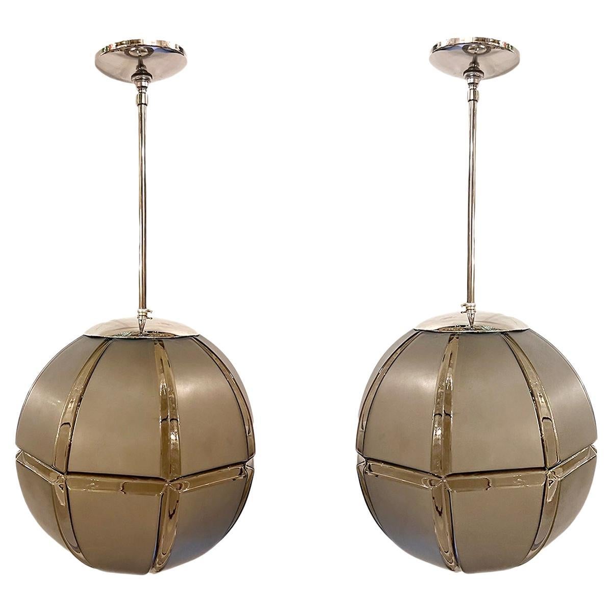 Pair of French Molded Glass Light Fixtures, Sold Individually
