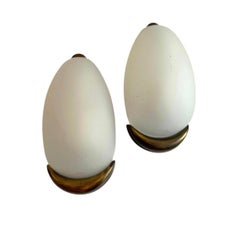 Pair of French Molded Glass Sconces