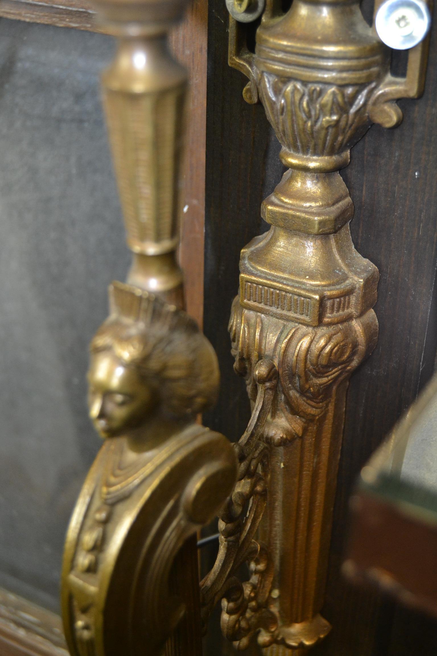 Pair of French Monumental Figural Wall Sconces 12