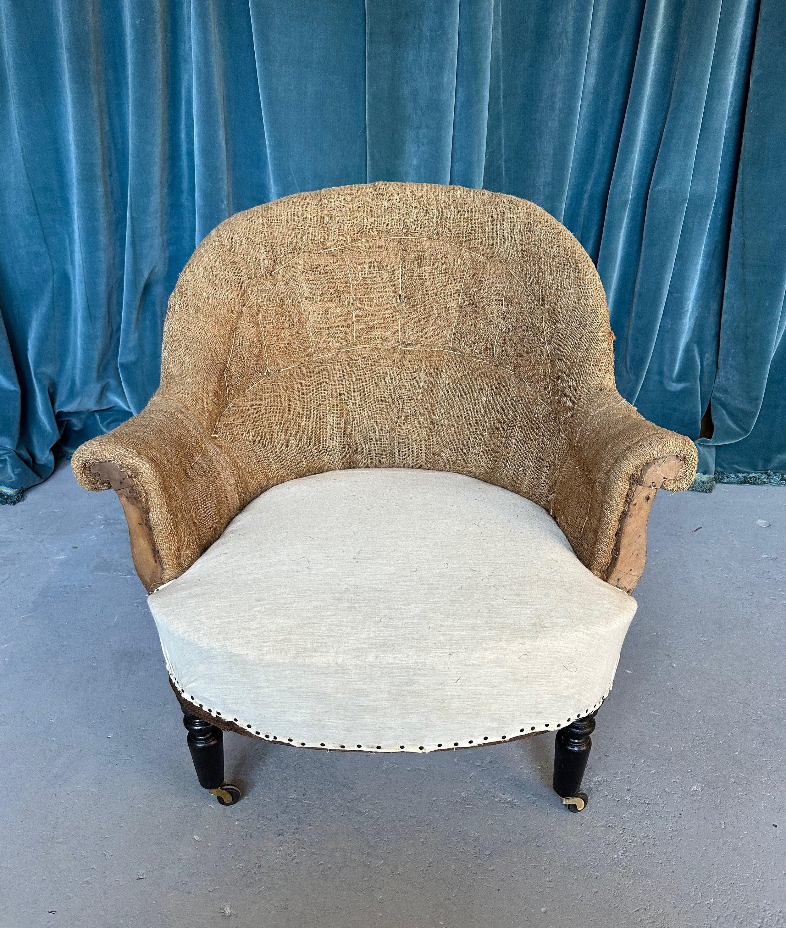 Upholstery Pair of French Napoleon III Armchairs For Sale