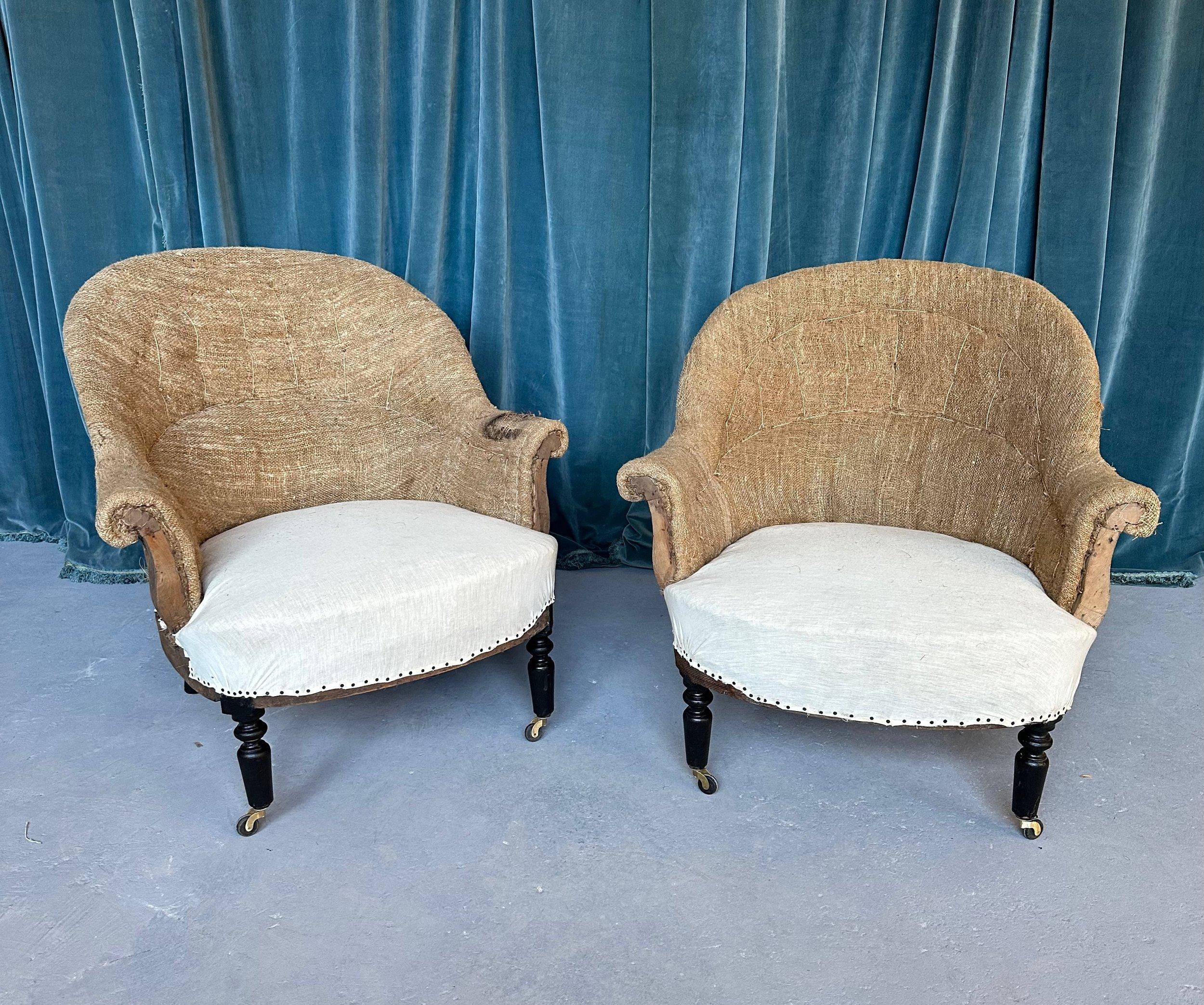 Pair of French Napoleon III Armchairs For Sale 2