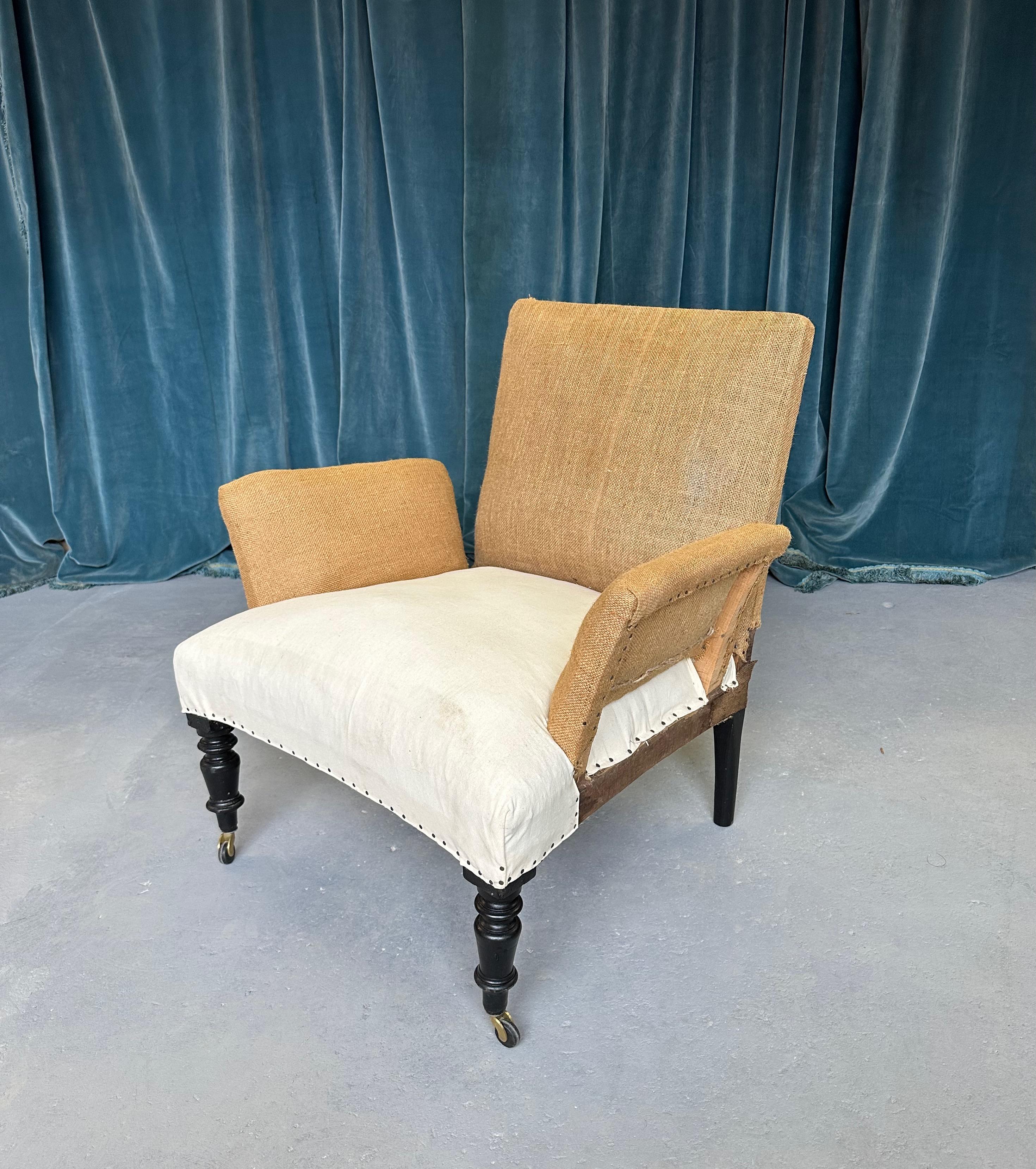 Pair of French Napoleon III Armchairs  For Sale 3