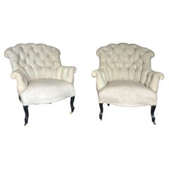 Pair of French Napoleon III Armchairs