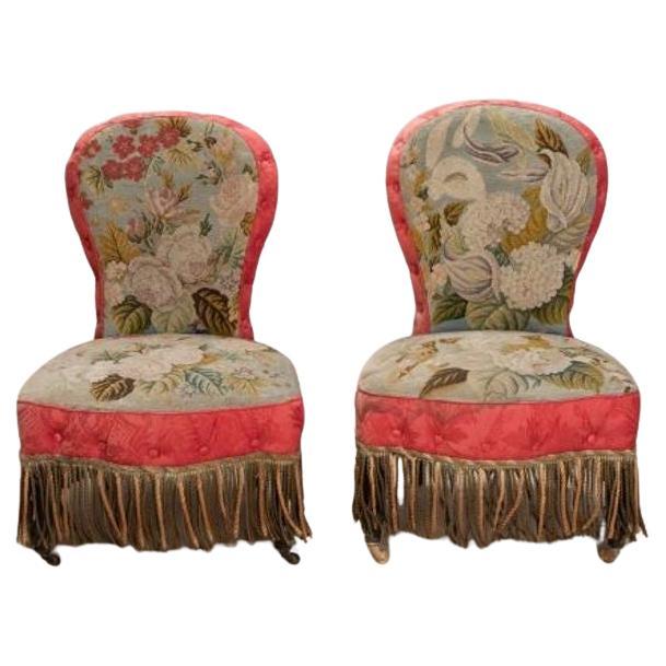 Pair Of French Napoleon III Chairs