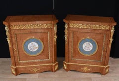 Pair of French Napoleon III, circa 1910 Satinwood Side Cabinets