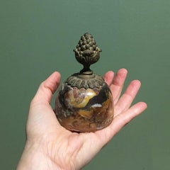 Pair of French Napoleon III Marble Lidded Vases with Ormolu Mountings