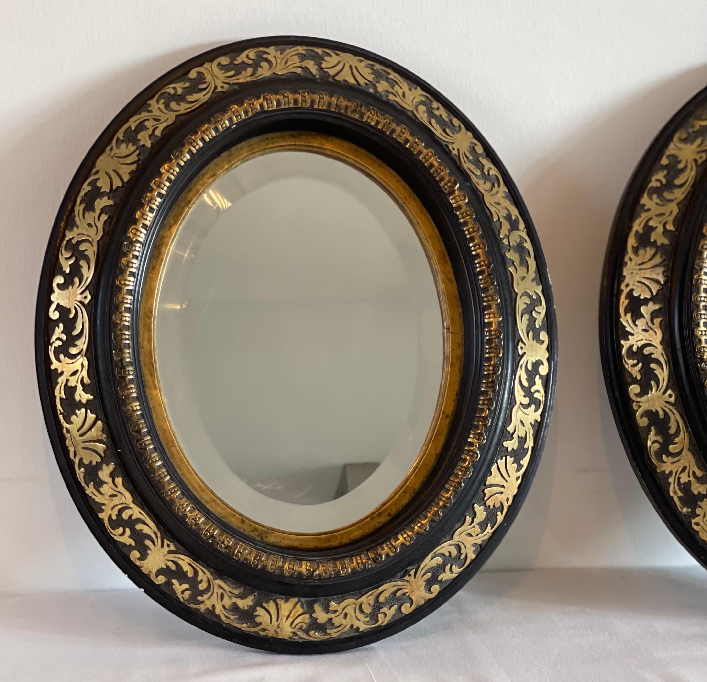 Pair of French Napoléon III Mirror In Good Condition For Sale In palm beach, FL