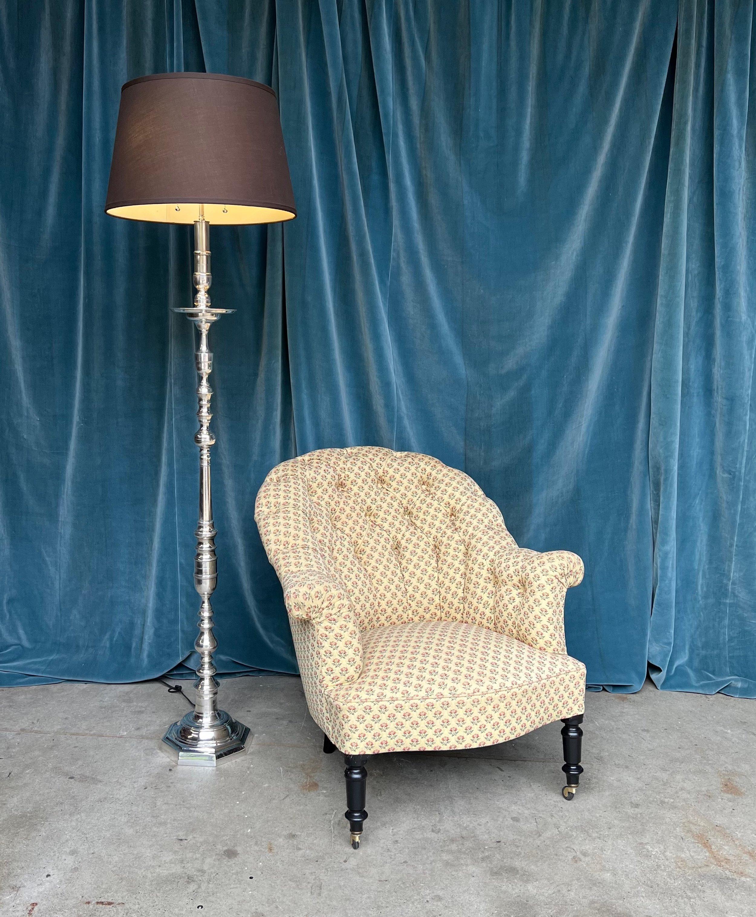 Paire de fauteuils touffetés Napoléon III Bon état - En vente à Buchanan, NY
