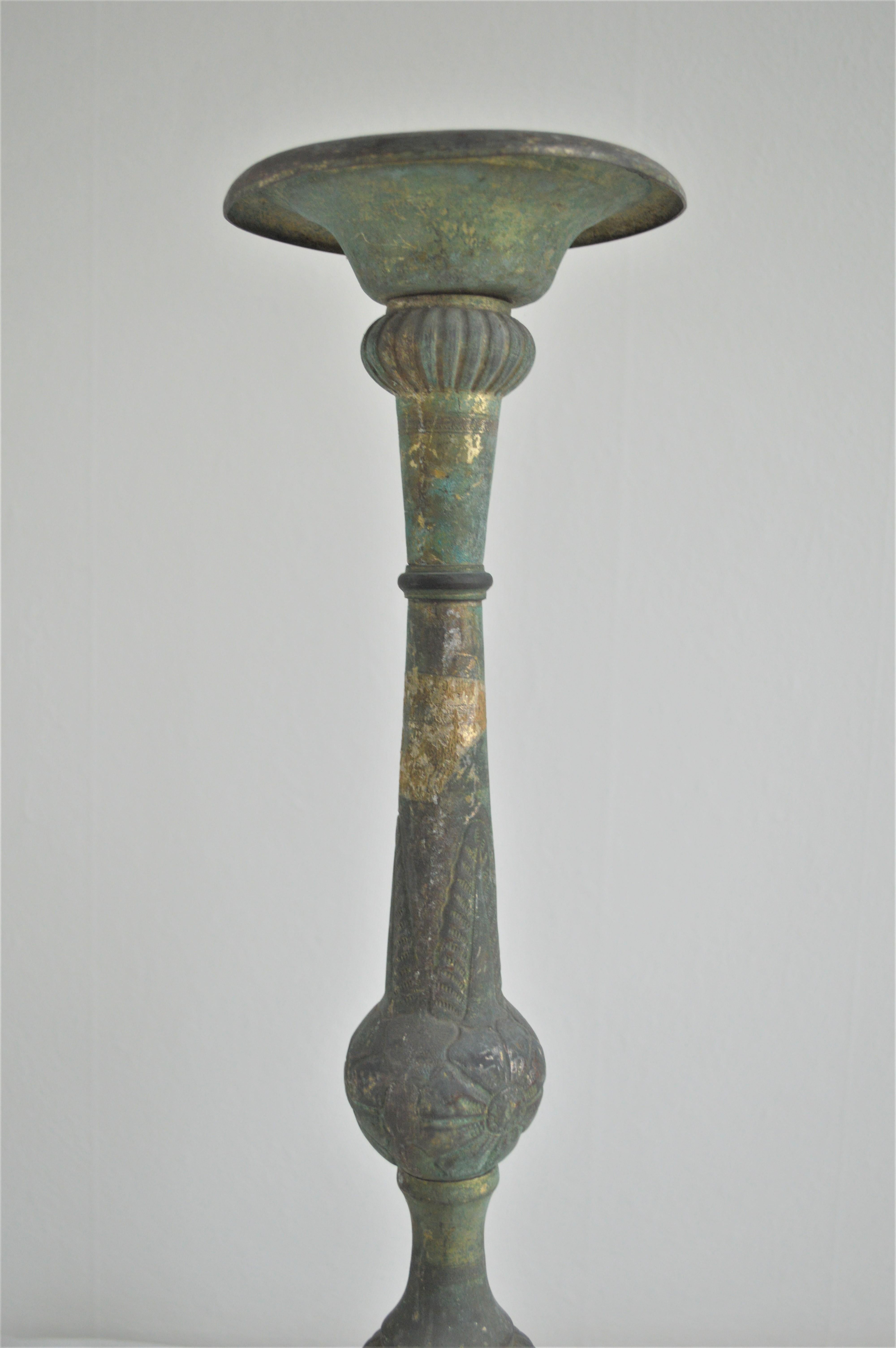 Napoleon III Pair of French Napoleon the Third Church Candelabras For Sale