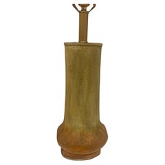 Pair of French Neoclassic Plaster Table Lamps Hand Painted