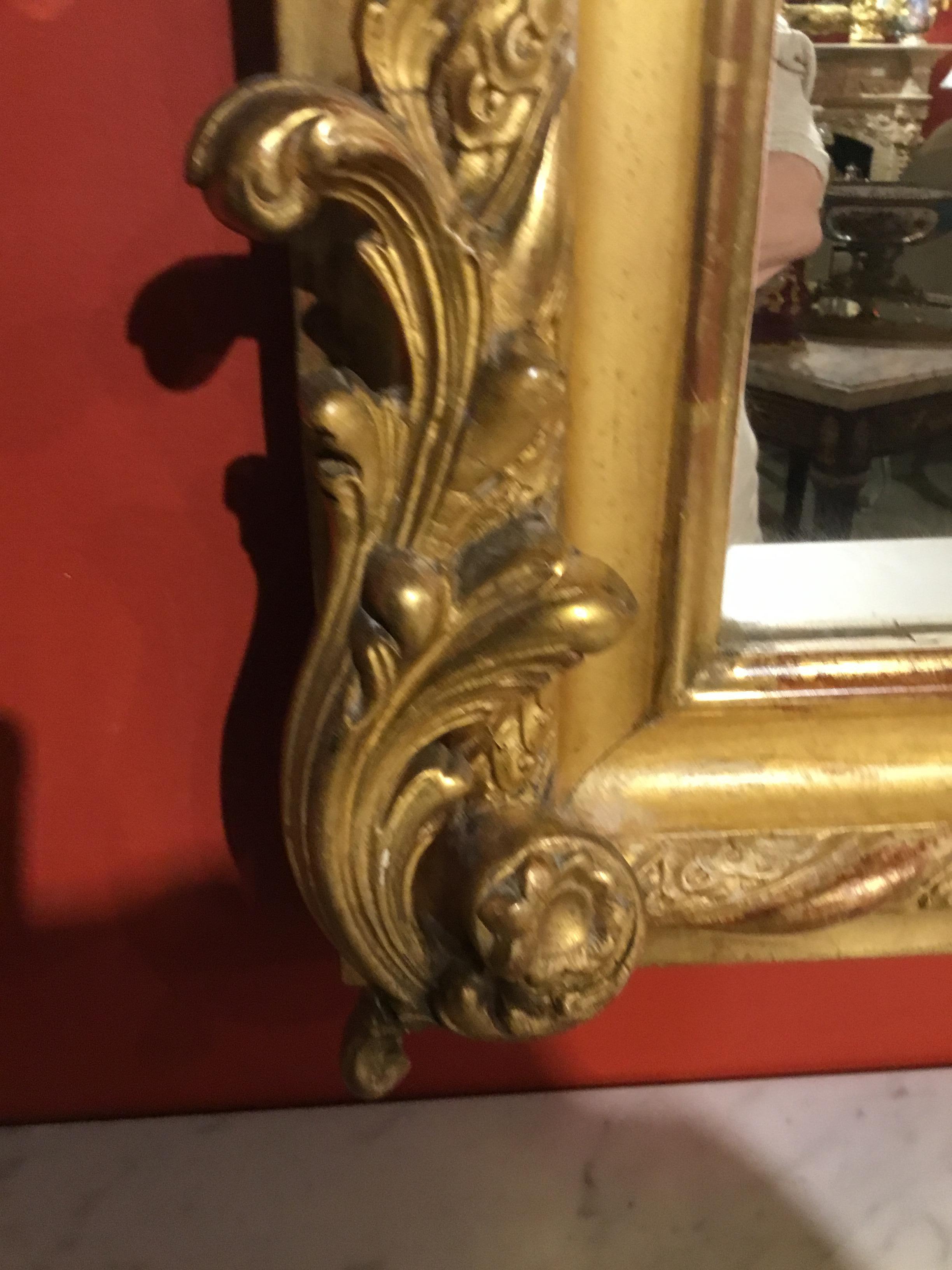 Pair of French Neoclassical Giltwood Mirrors, 19th Century 2