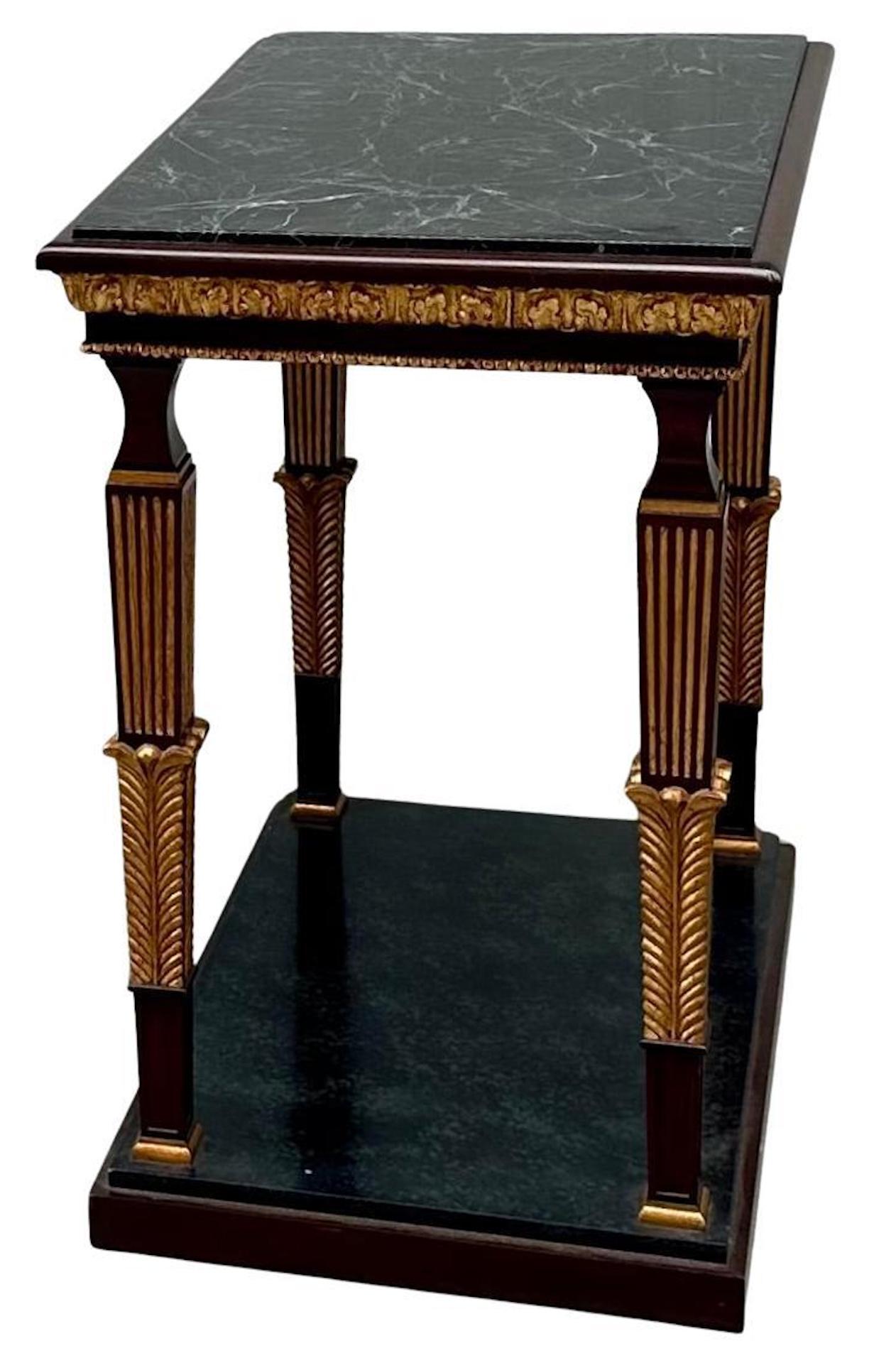 Pair of French Neoclassical Marble Top Console Tables For Sale 9