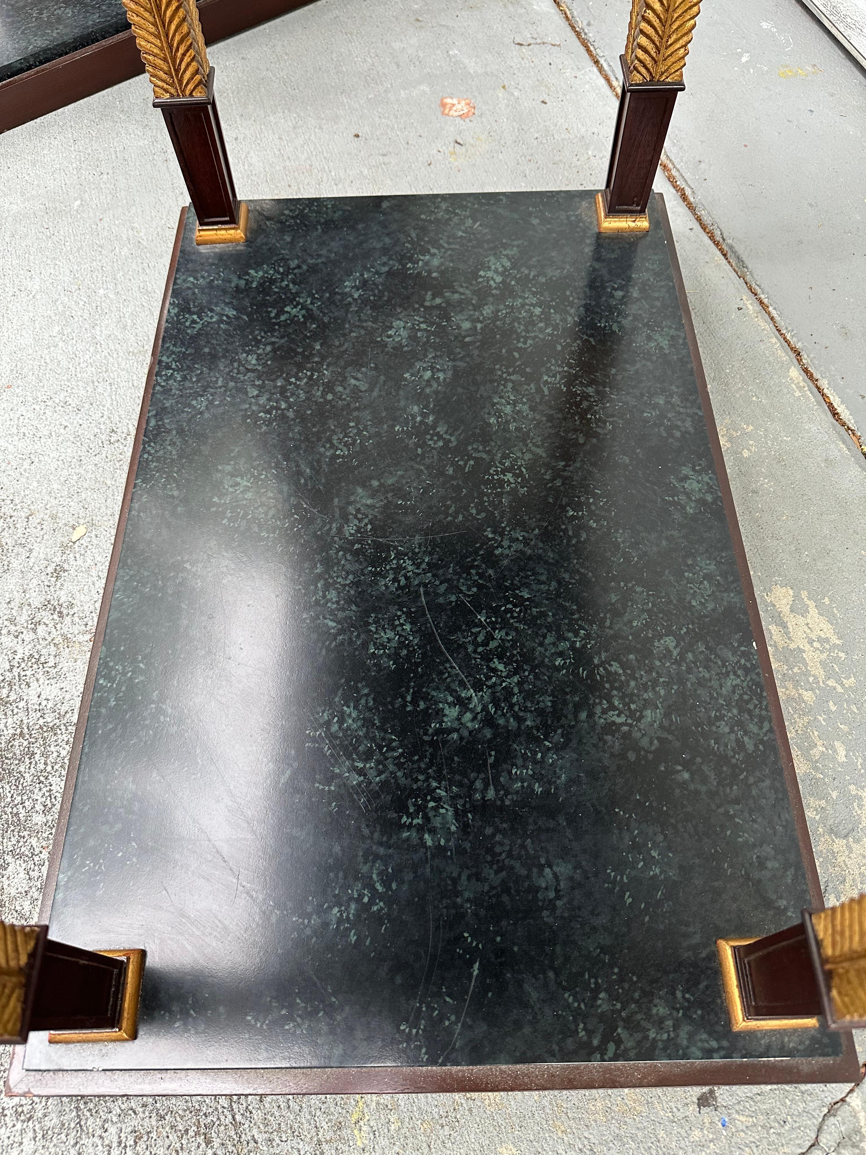 Pair of French Neoclassical Marble Top Console Tables For Sale 3