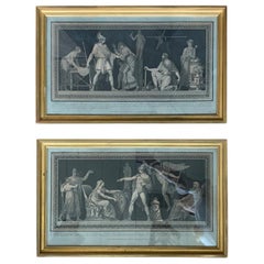 pierre michel watch Pair of French Neoclassical Military Engravings by Pierre Michel Alix circa 1795