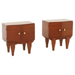 Vintage Pair of French Neoclassical Night Stands from 1940s