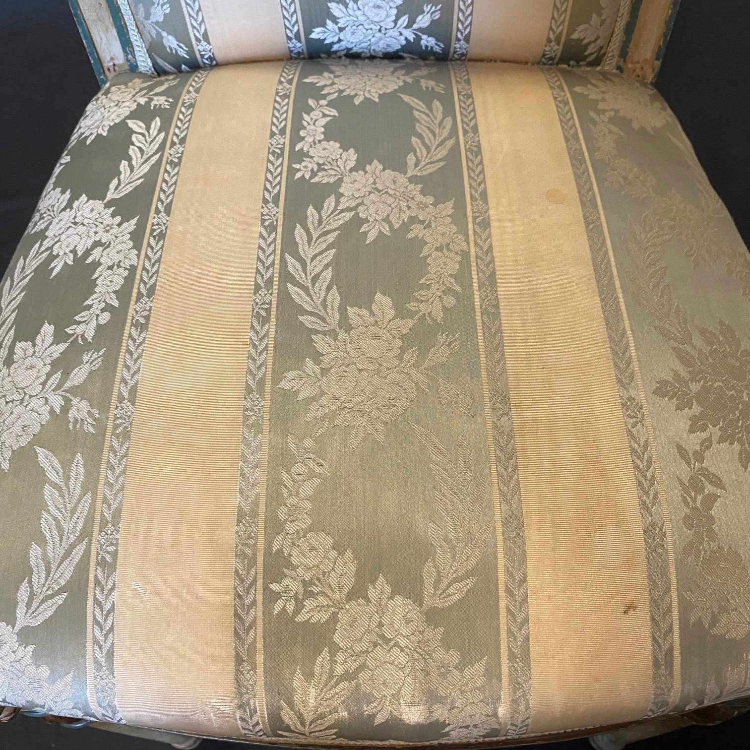 Pair of French Neoclassical Painted Louis XVI Side Chairs For Sale 7