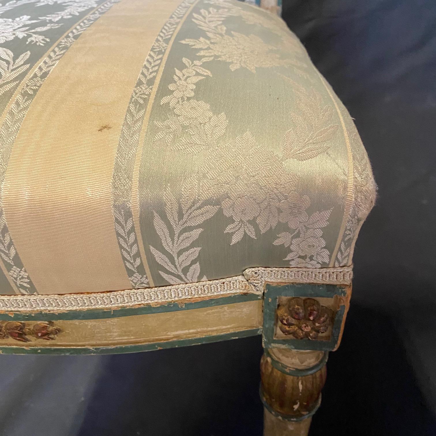 Pair of French Neoclassical Painted Louis XVI Side Chairs For Sale 8