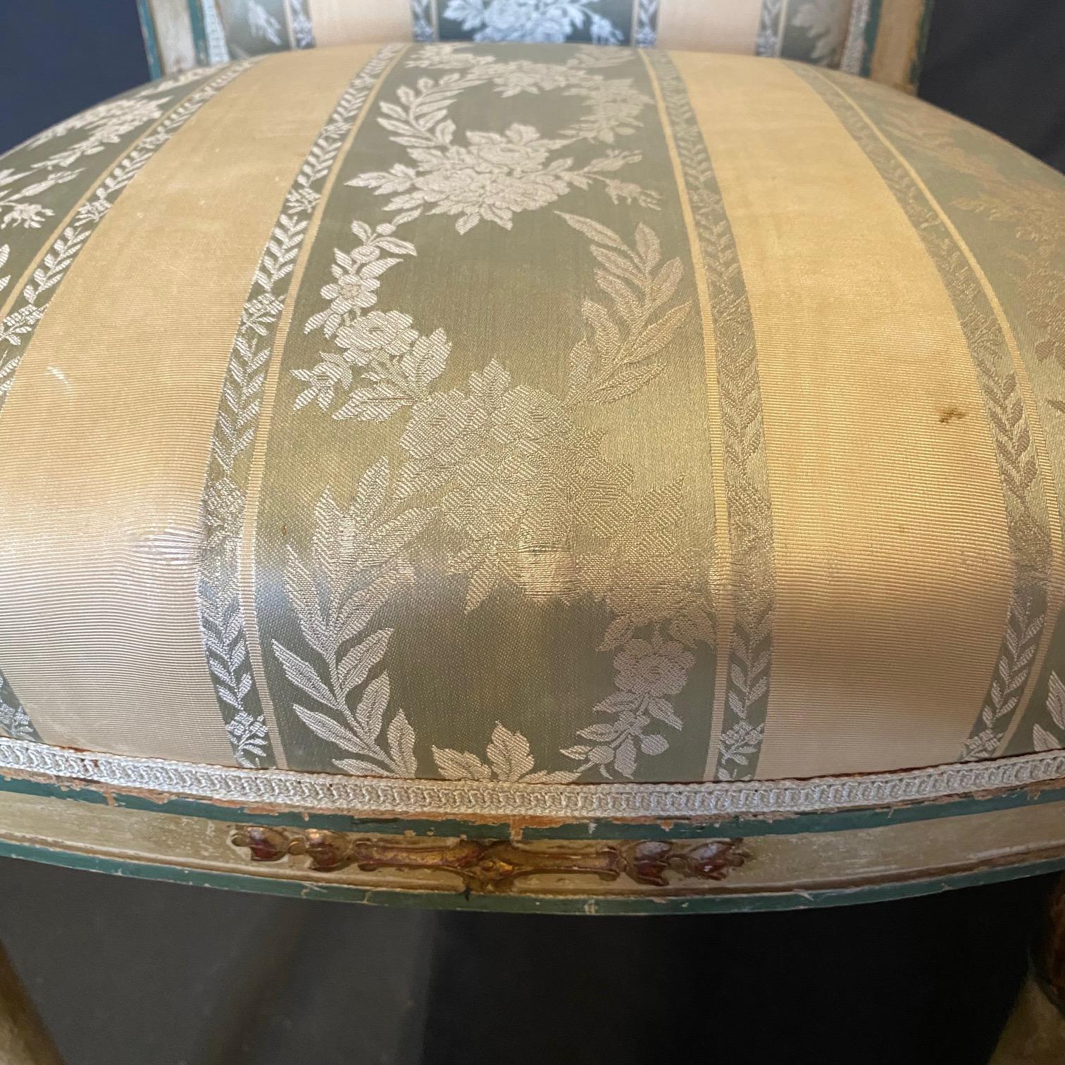Pair of French Neoclassical Painted Louis XVI Side Chairs For Sale 9