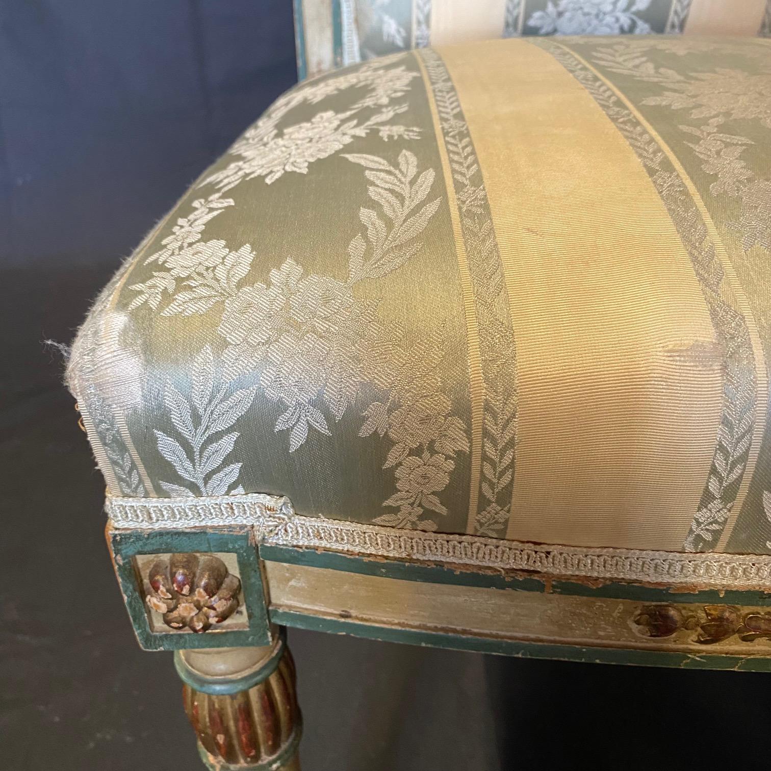 Pair of French Neoclassical Painted Louis XVI Side Chairs For Sale 10