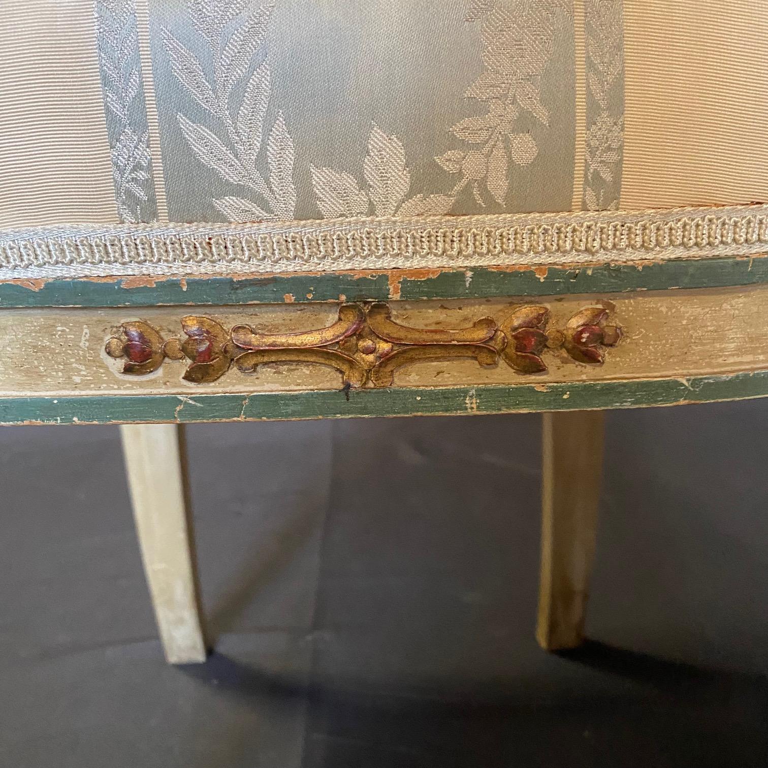 Pair of French Neoclassical Painted Louis XVI Side Chairs For Sale 12