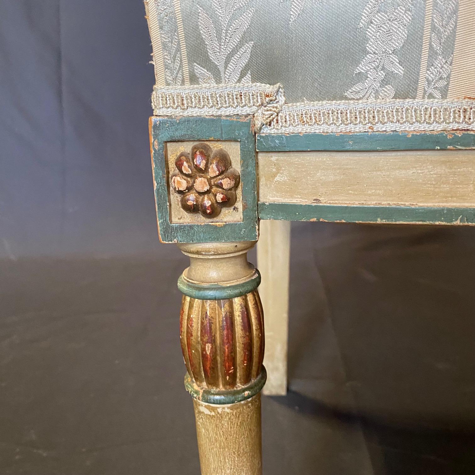 Pair of French Neoclassical Painted Louis XVI Side Chairs For Sale 15