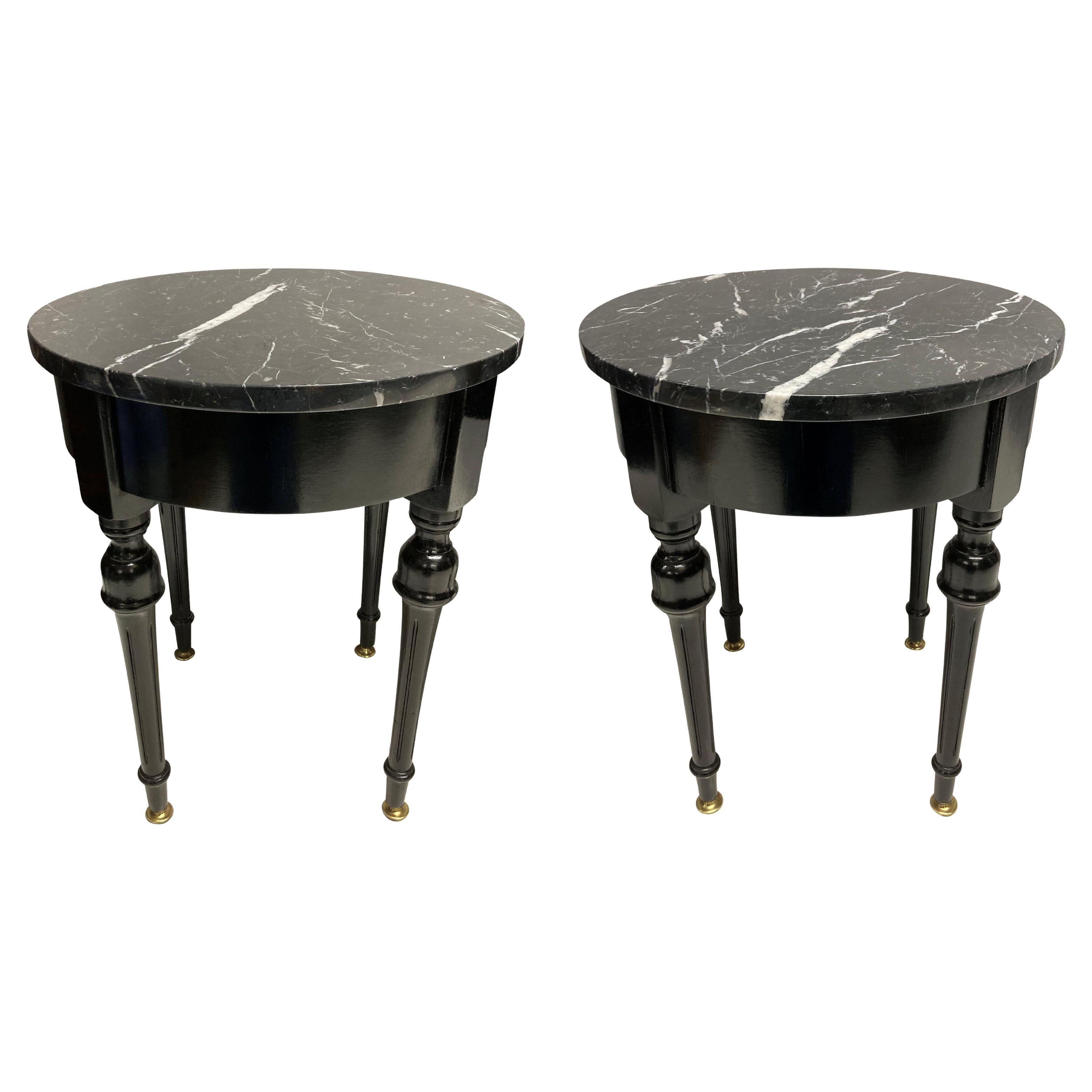 Pair Of French Neoclassical Side Tables For Sale