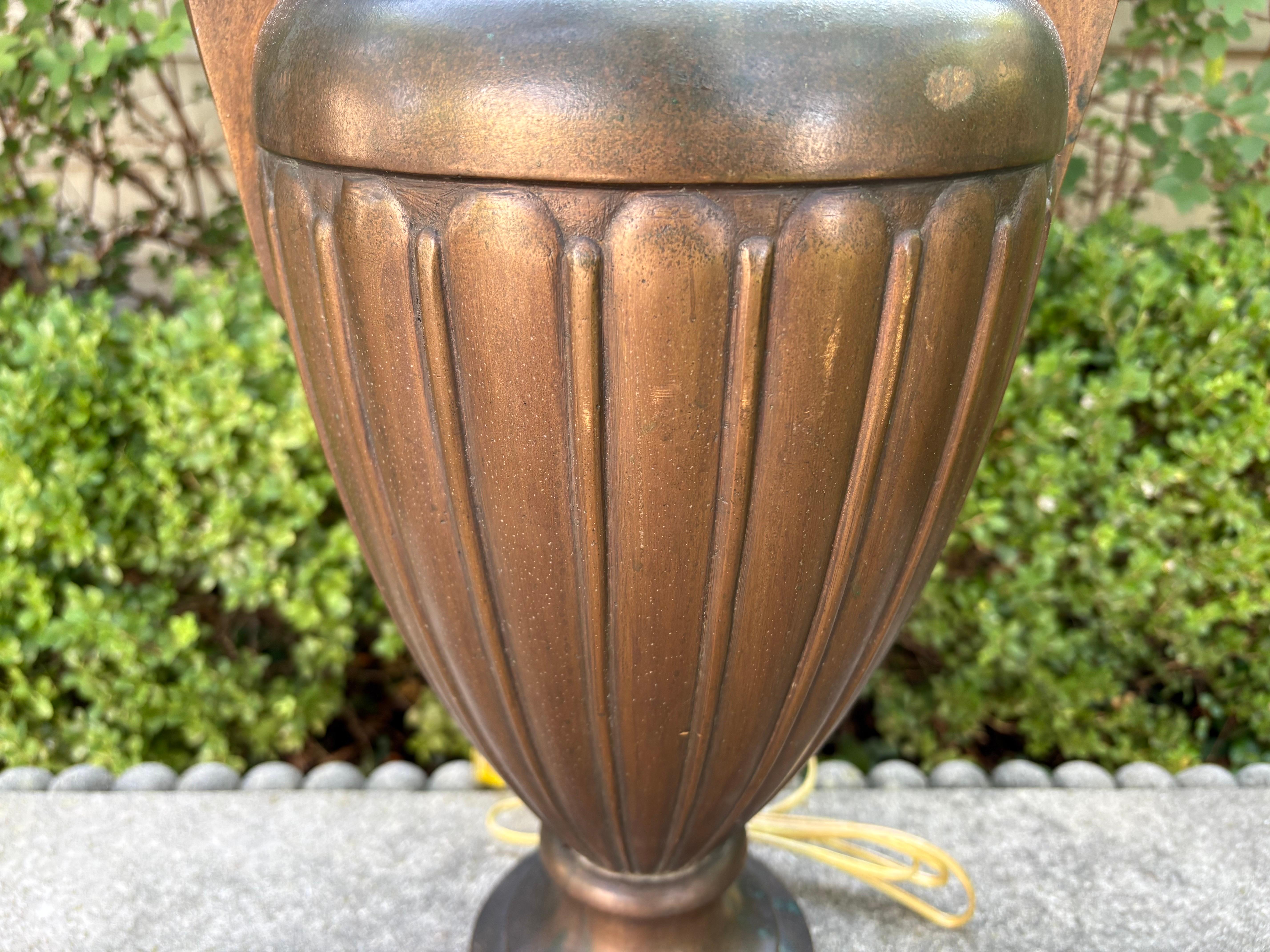 Pair Of French Neoclassical Style Bronze Lamps In Good Condition For Sale In Houston, TX