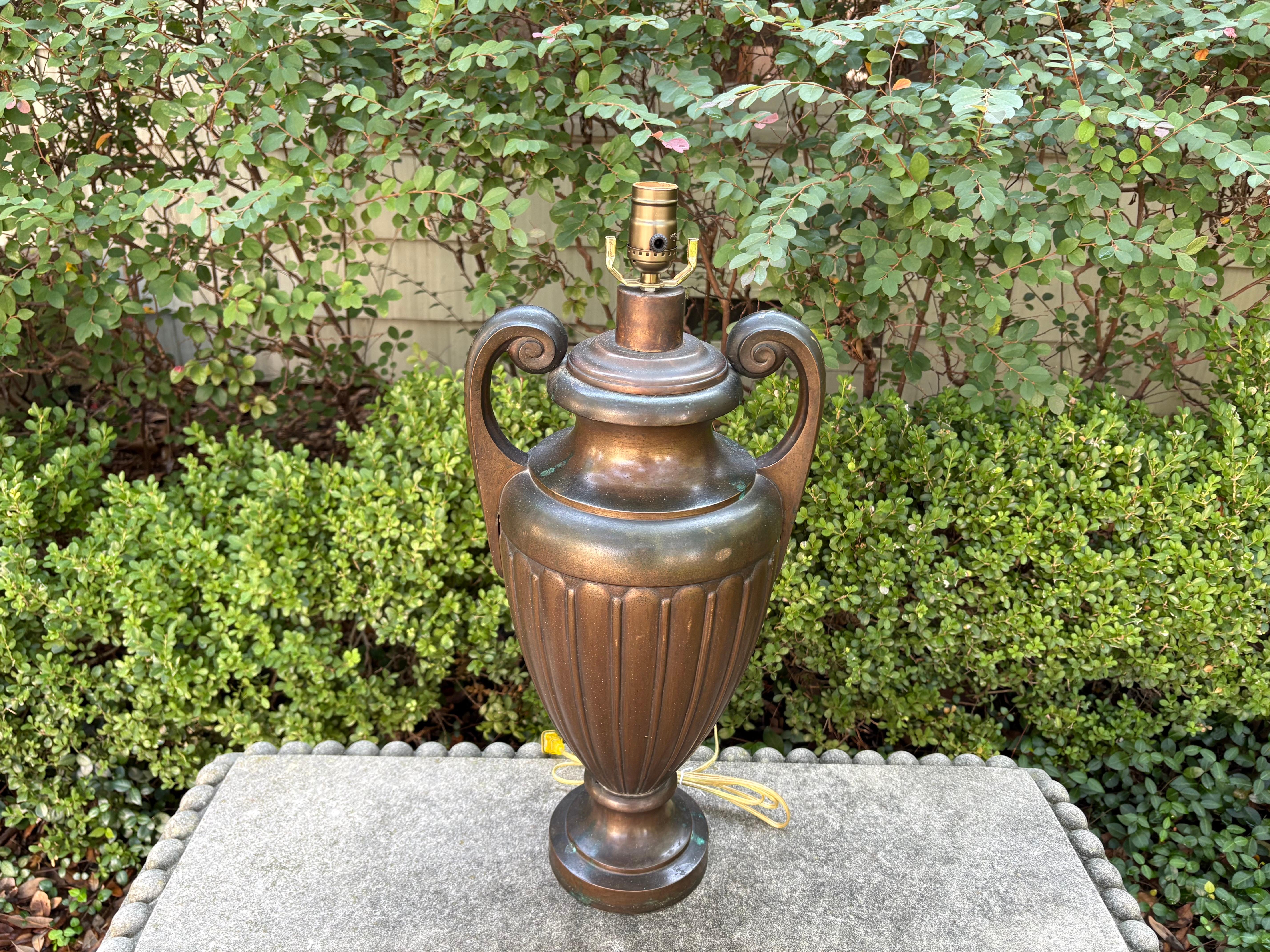 Pair Of French Neoclassical Style Bronze Lamps For Sale 1