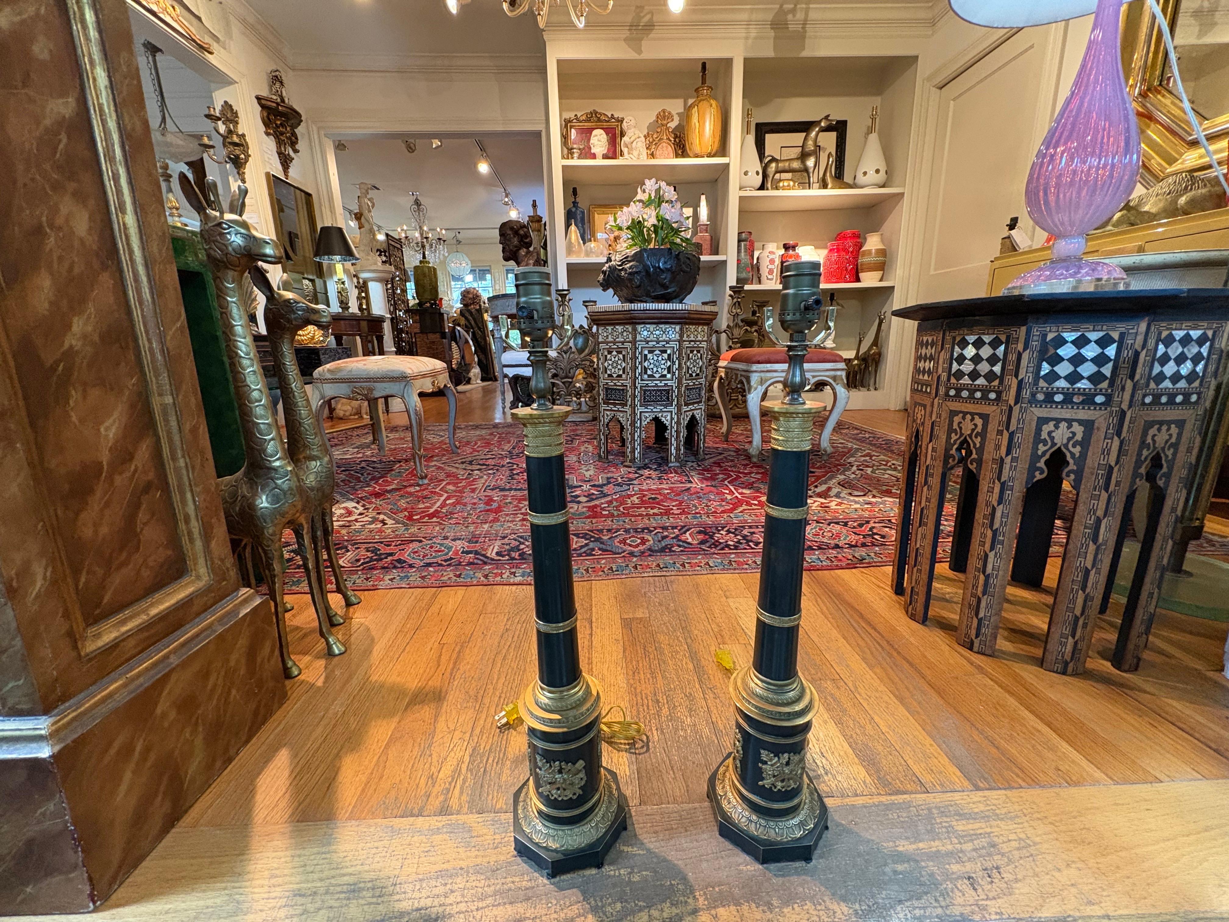 Pair of French Neoclassical Style Lamps For Sale 5