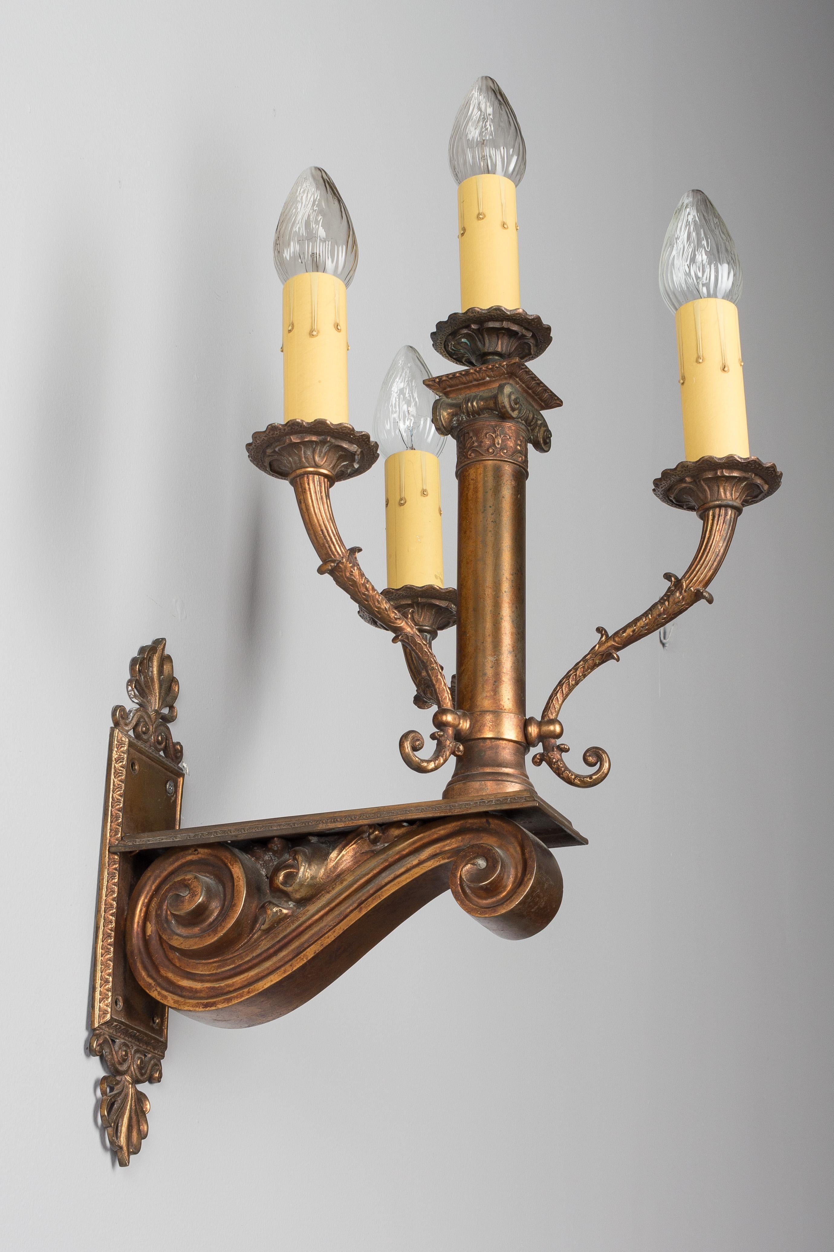20th Century Pair of French Neoclassical Style Sconces