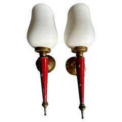 Pair of French Neoclassical Wall Sconces Inspired by Maison Arlus, with stars