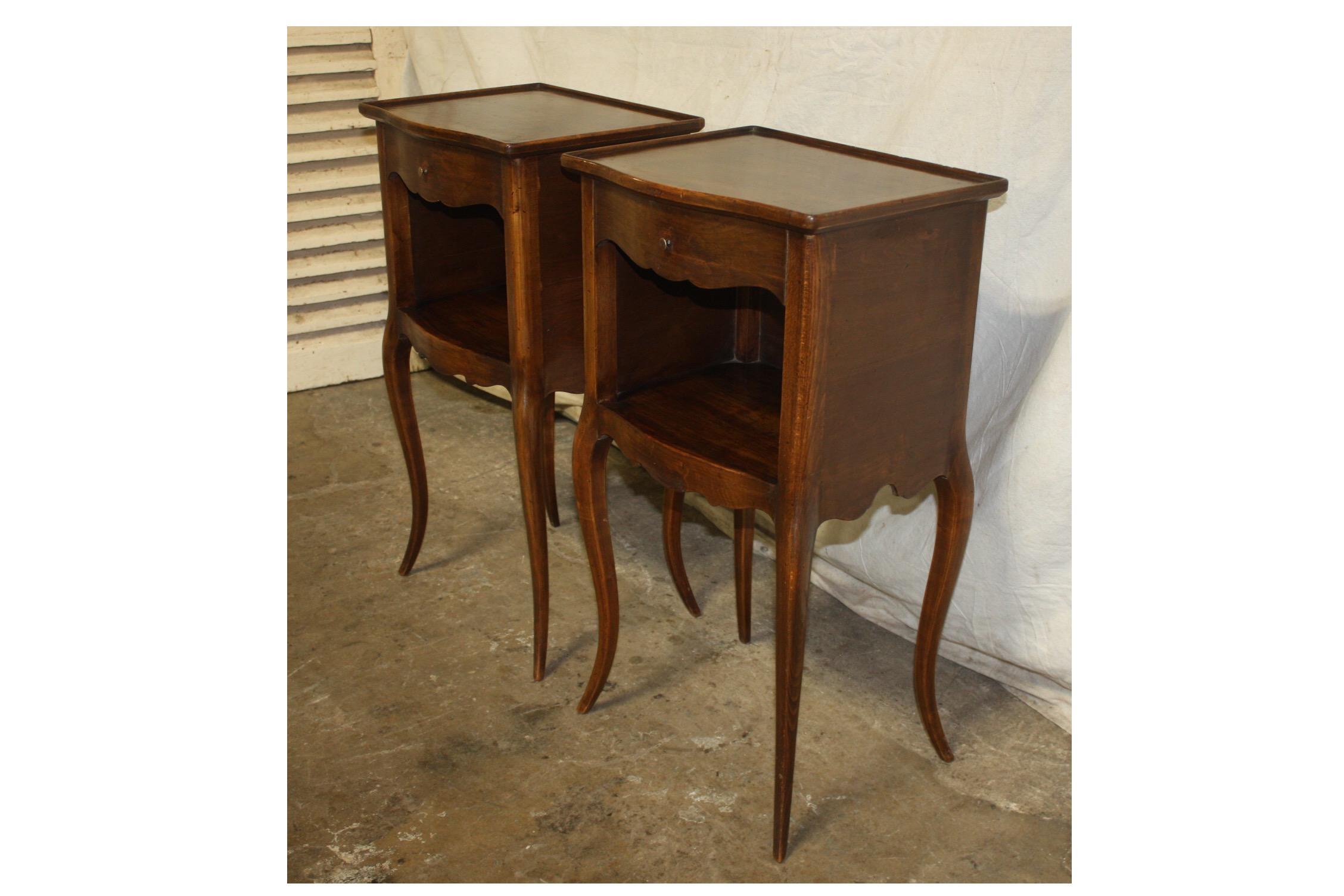 Pair of French nightstands.