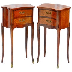 Pair of French Nightstands Side Cabinets Bedside Tables Early 20th Century Louis