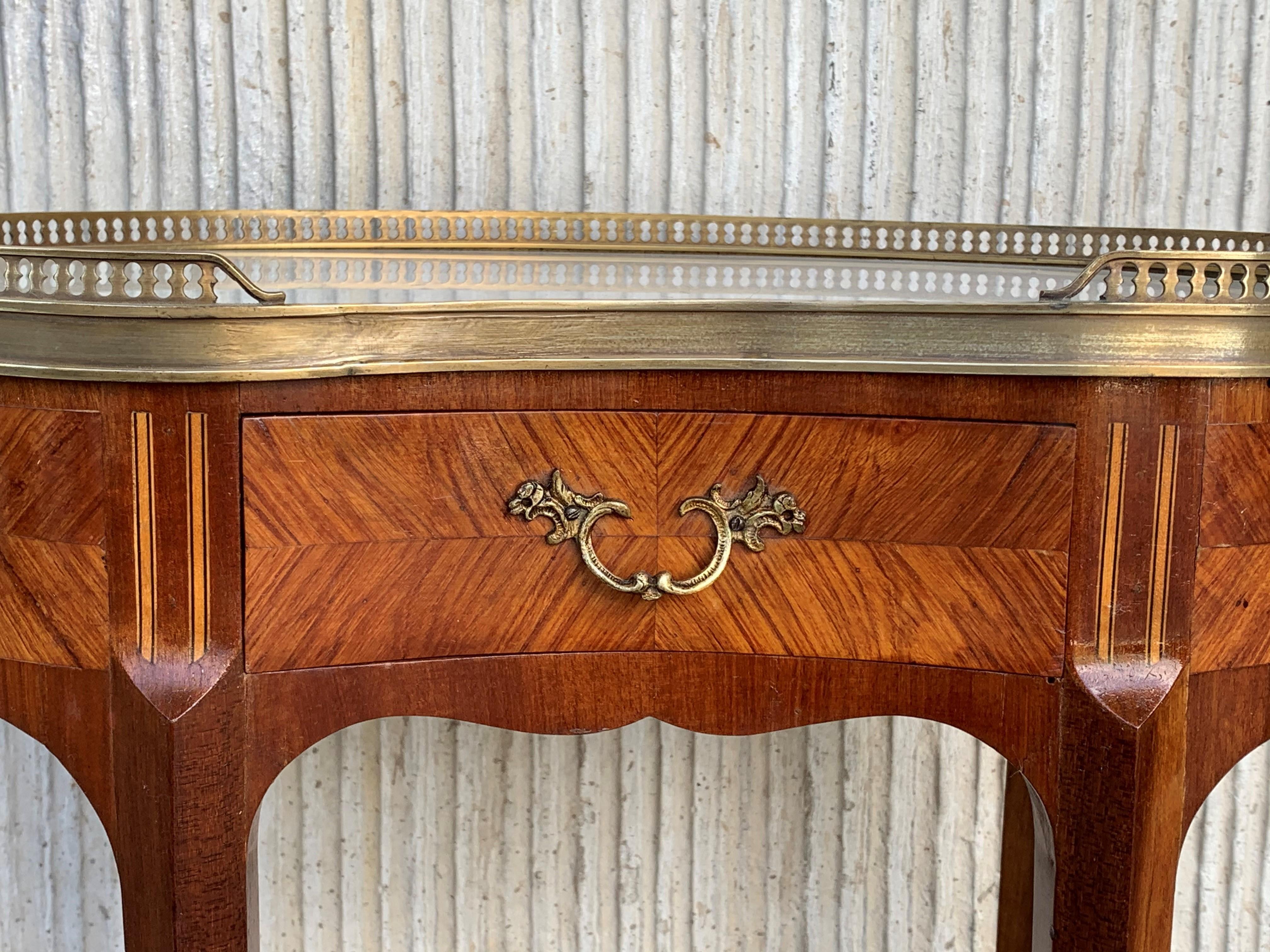 Pair of French Nightstands Side Cabinets Bedside Tables Louis XVI, circa 1910 5