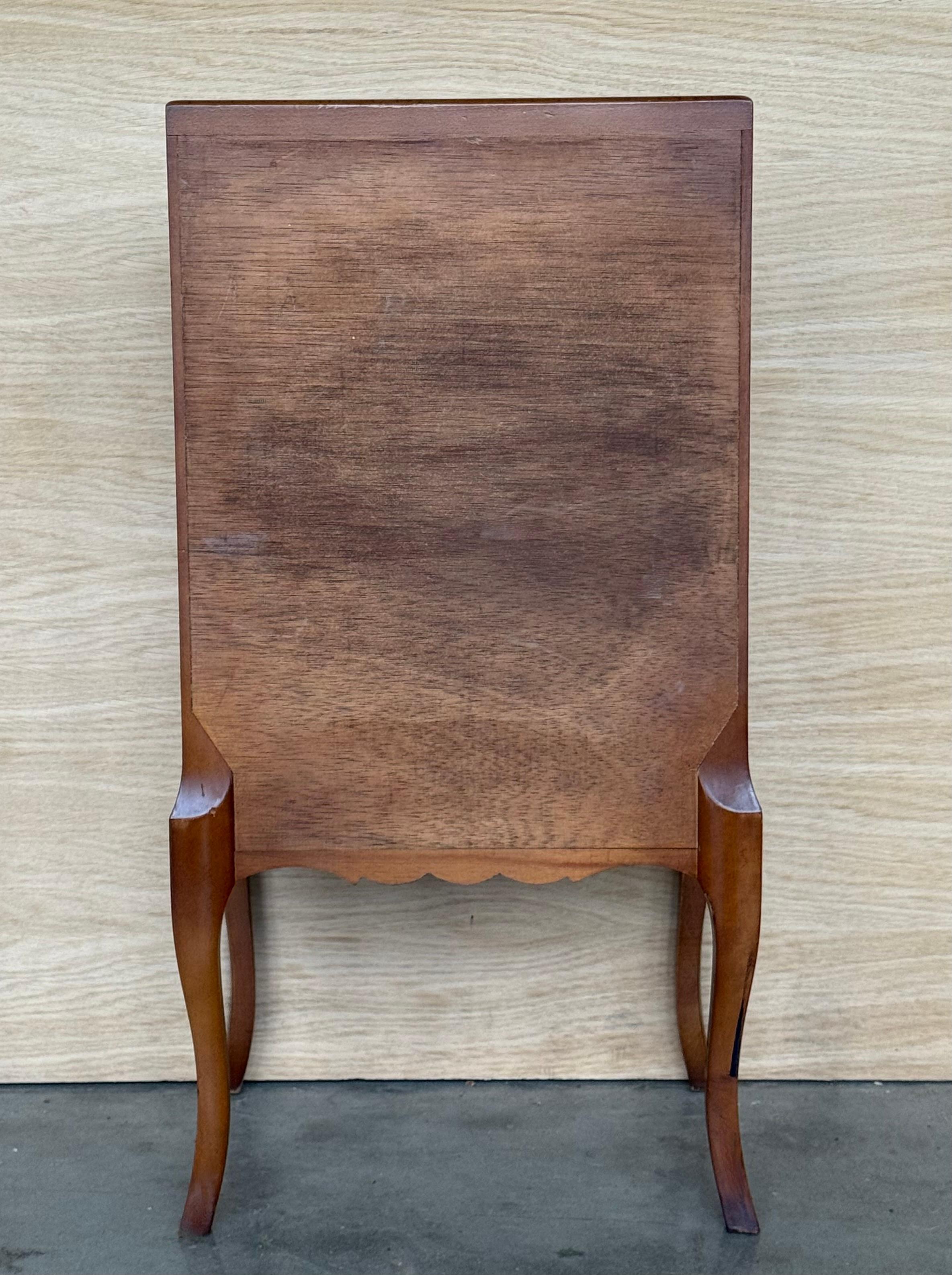 Pair of French nightstands with High Shelve and Four Low Drawers en vente 8