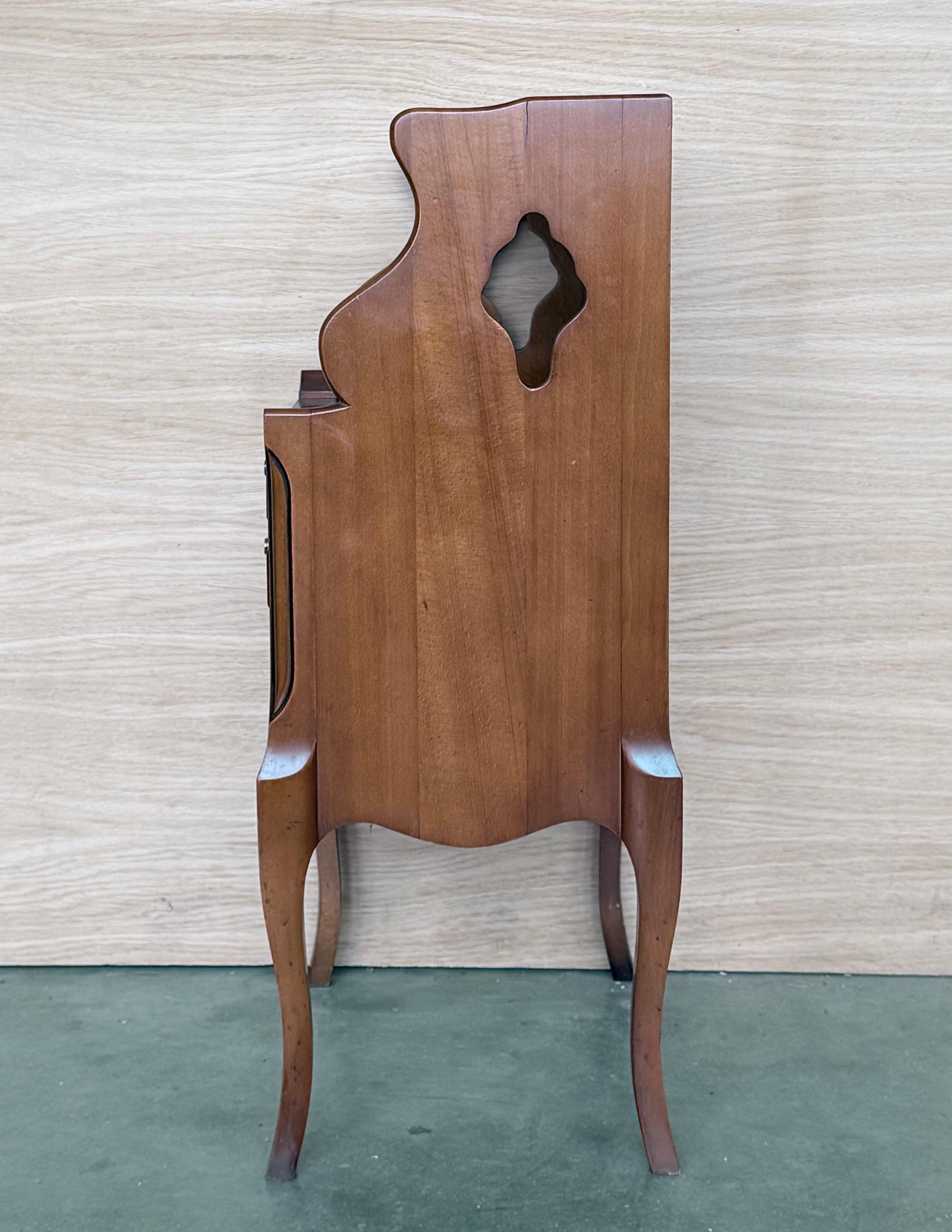 Pair of French nightstands with High Shelve and Four Low Drawers en vente 2